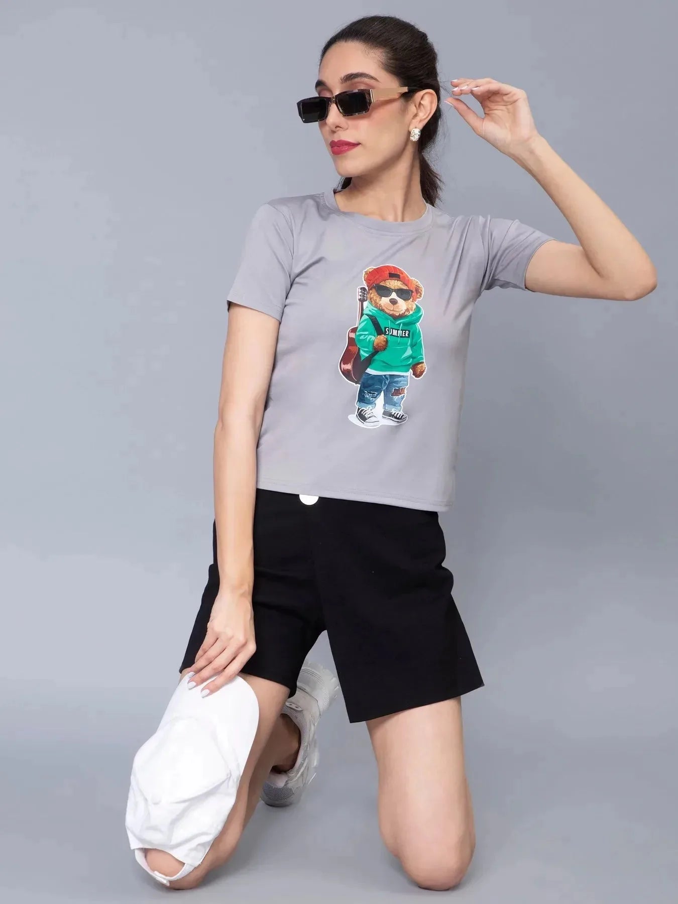 Rockstar Bear Print T-Shirt