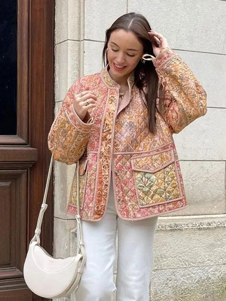 Floral Quilted Jacket/Coat
