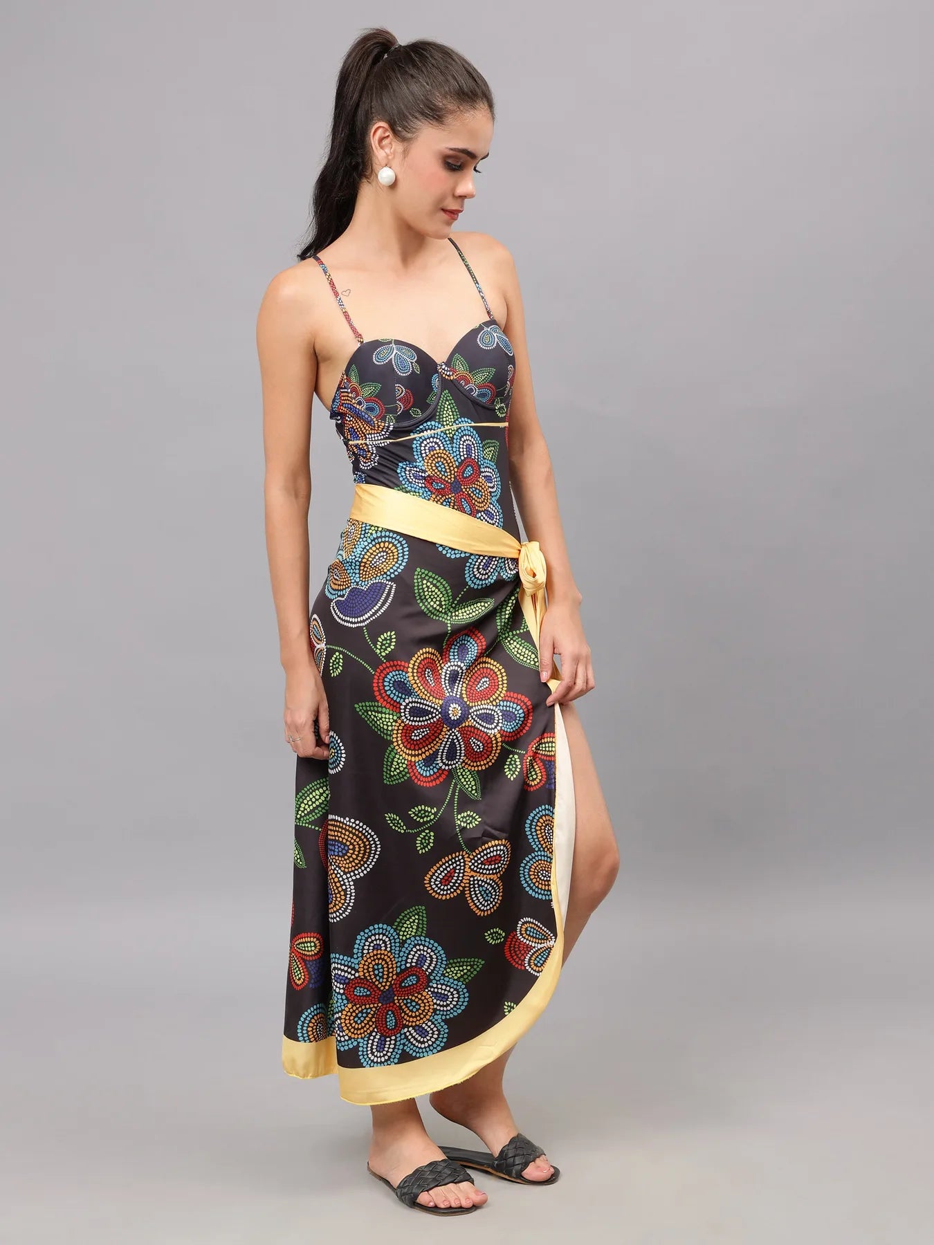 Printed Monokini With Sarong
