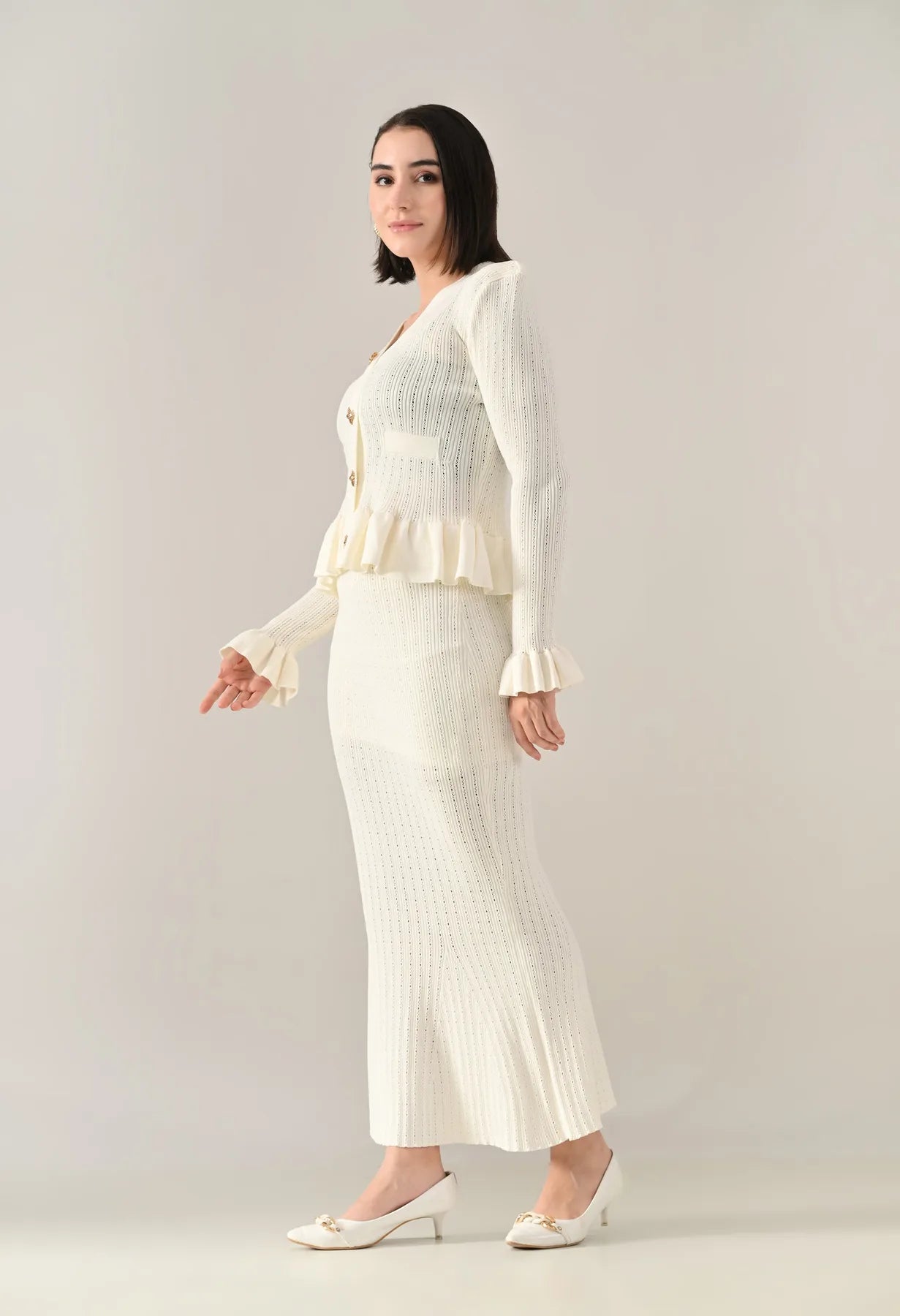 Ruffle Grace Knit Co-ord Set