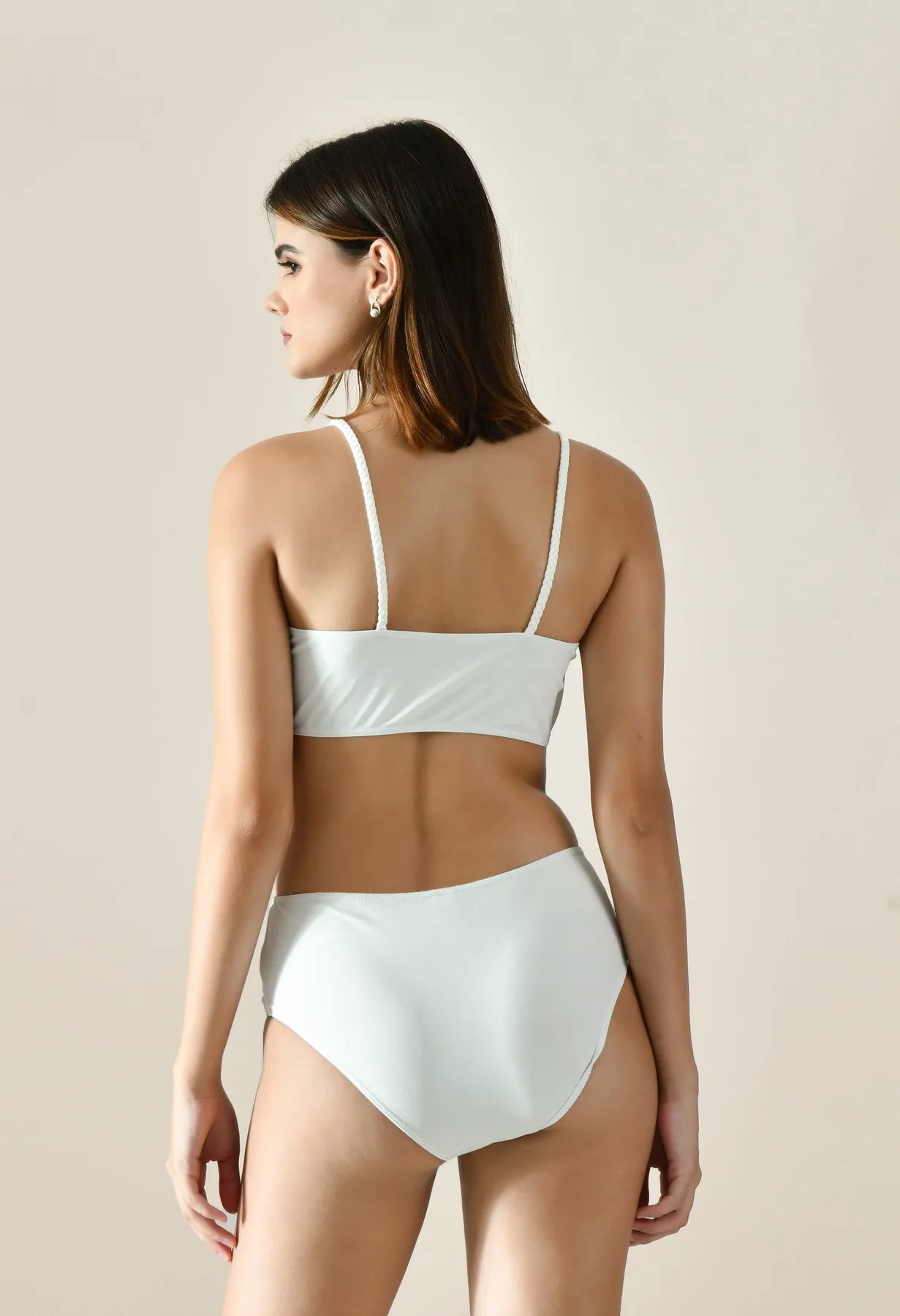 Solid Bikini Set With Sarong