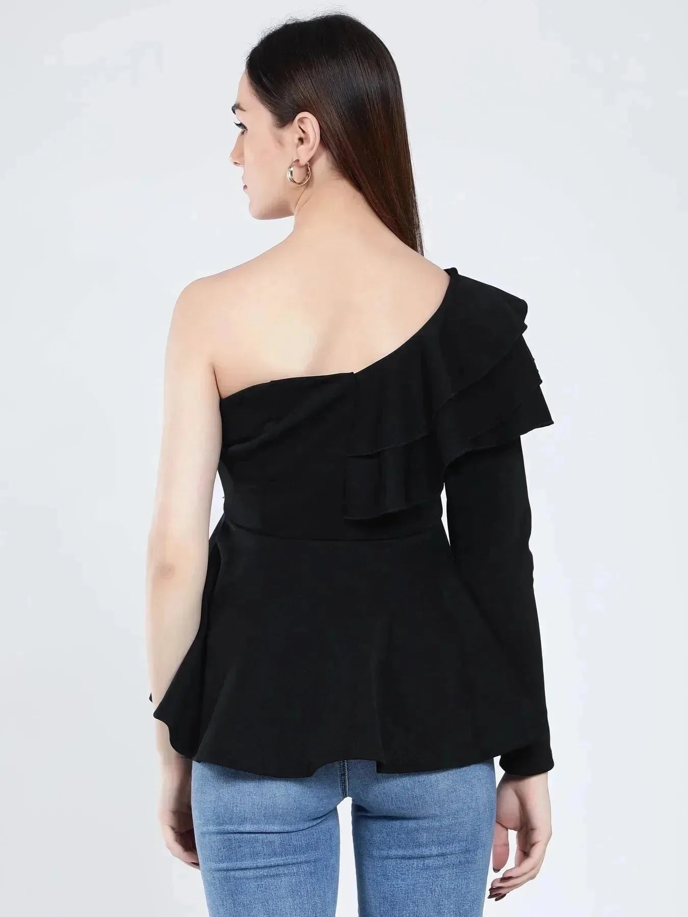 Off-Shoulder Peplum Blouse