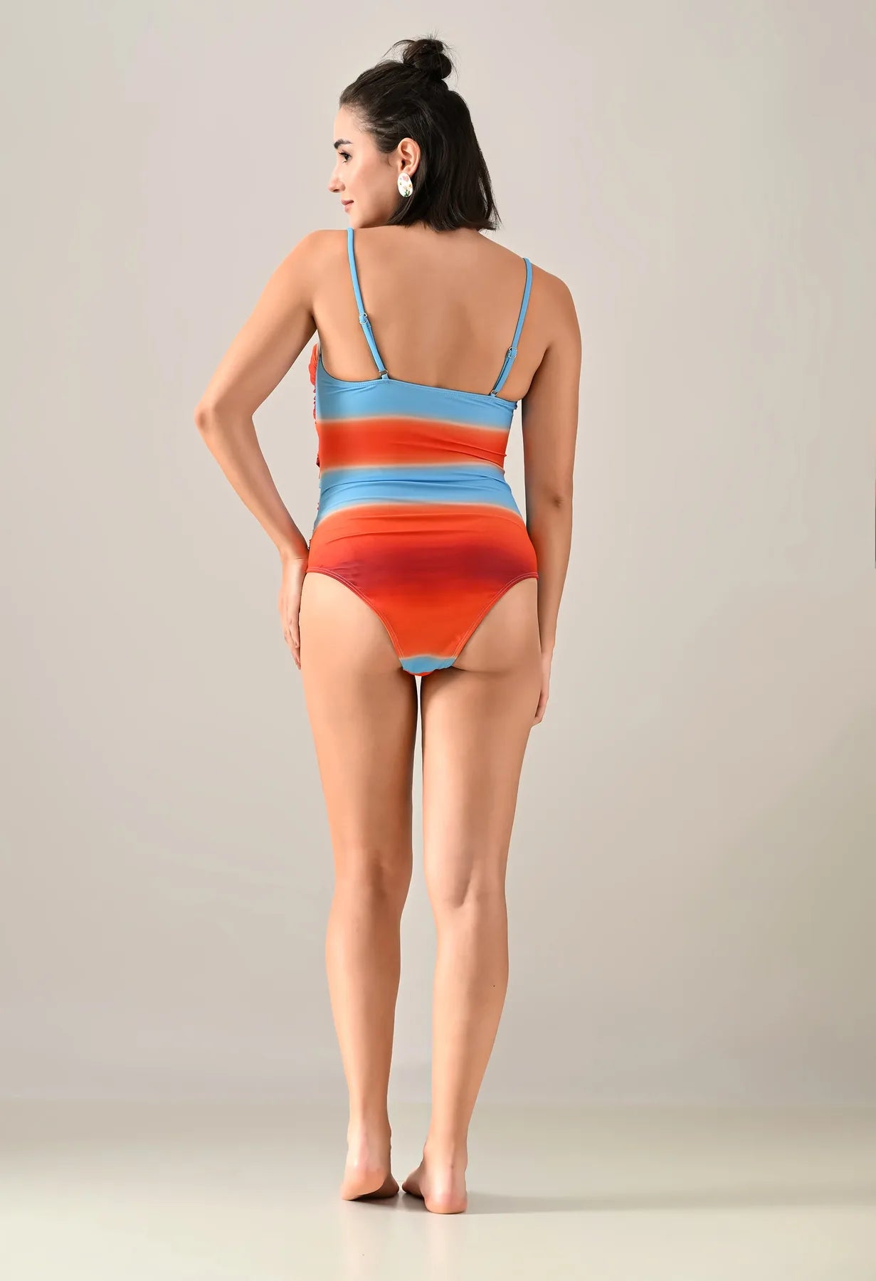Sunset Splash Monokini With Skirt