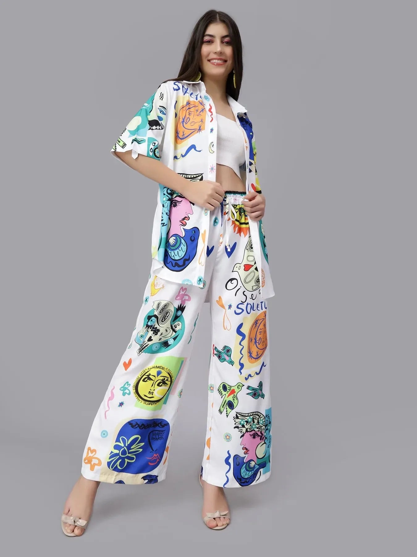 Sunburst Serenade Printed Two Piece Set