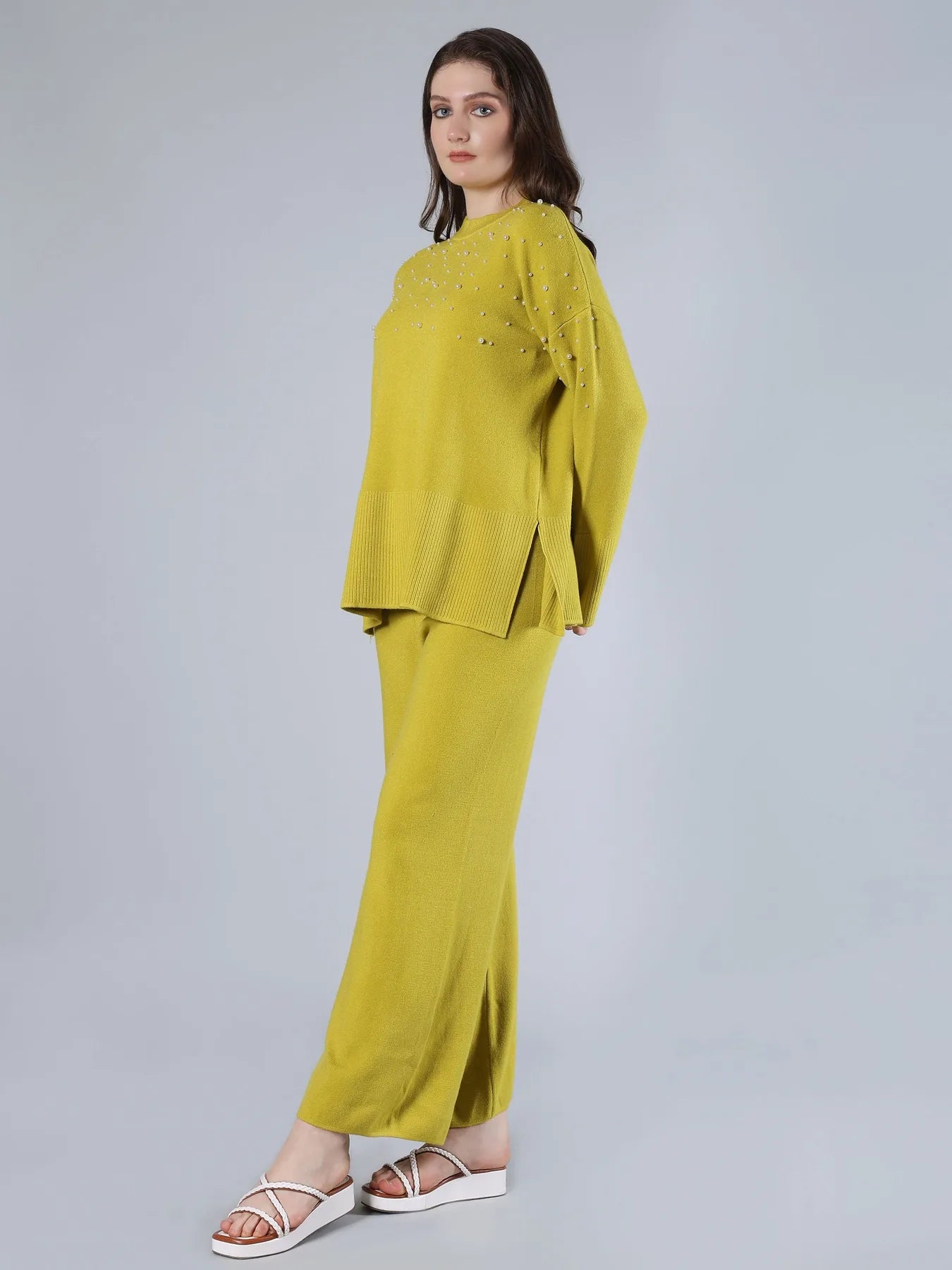 Pearl Detailed Two-Piece Set