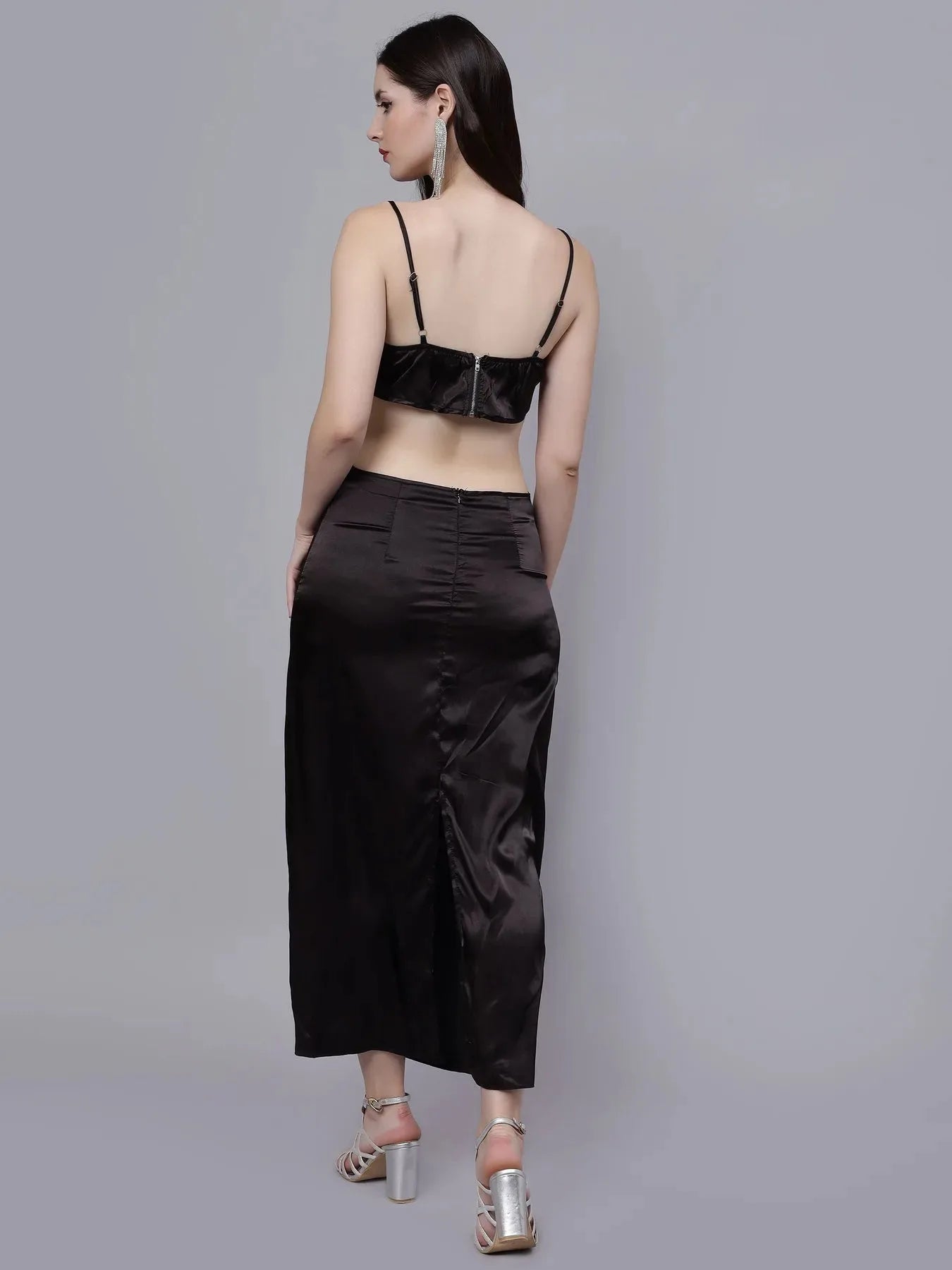 Rhinestone Butterfly Patch Slip Dress