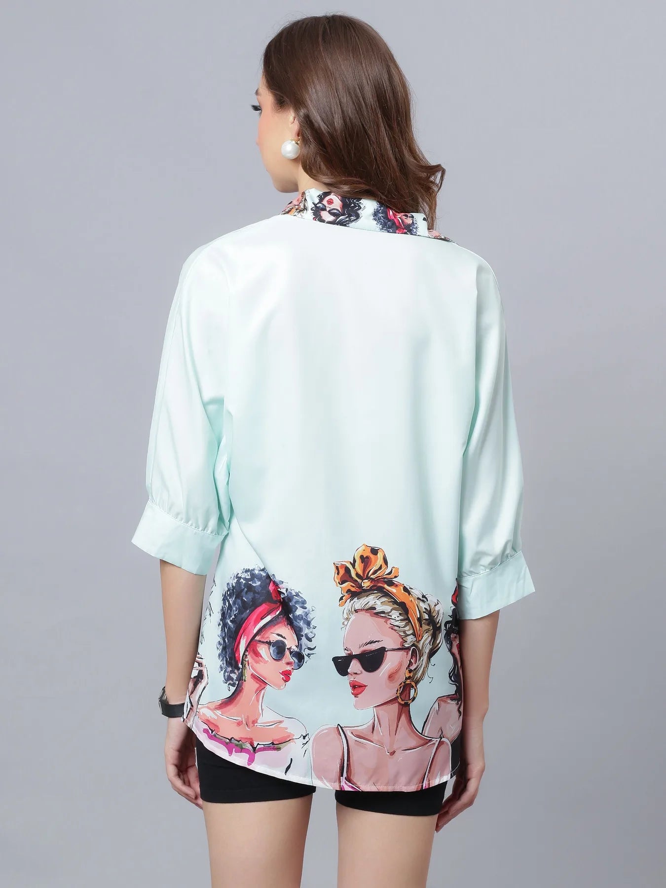 Fashionable Girls Printed Shirt