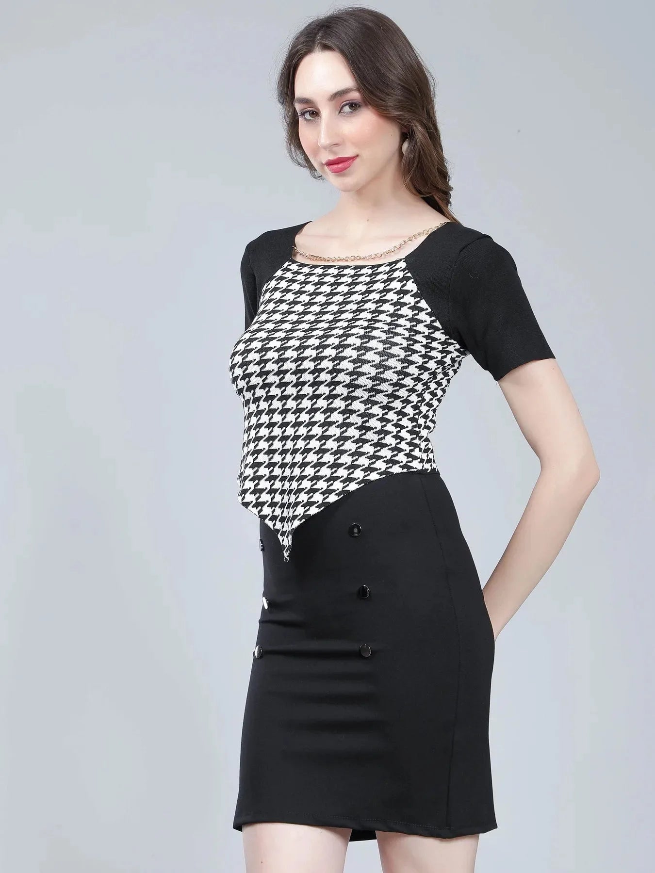 Herringbone Knitted Top