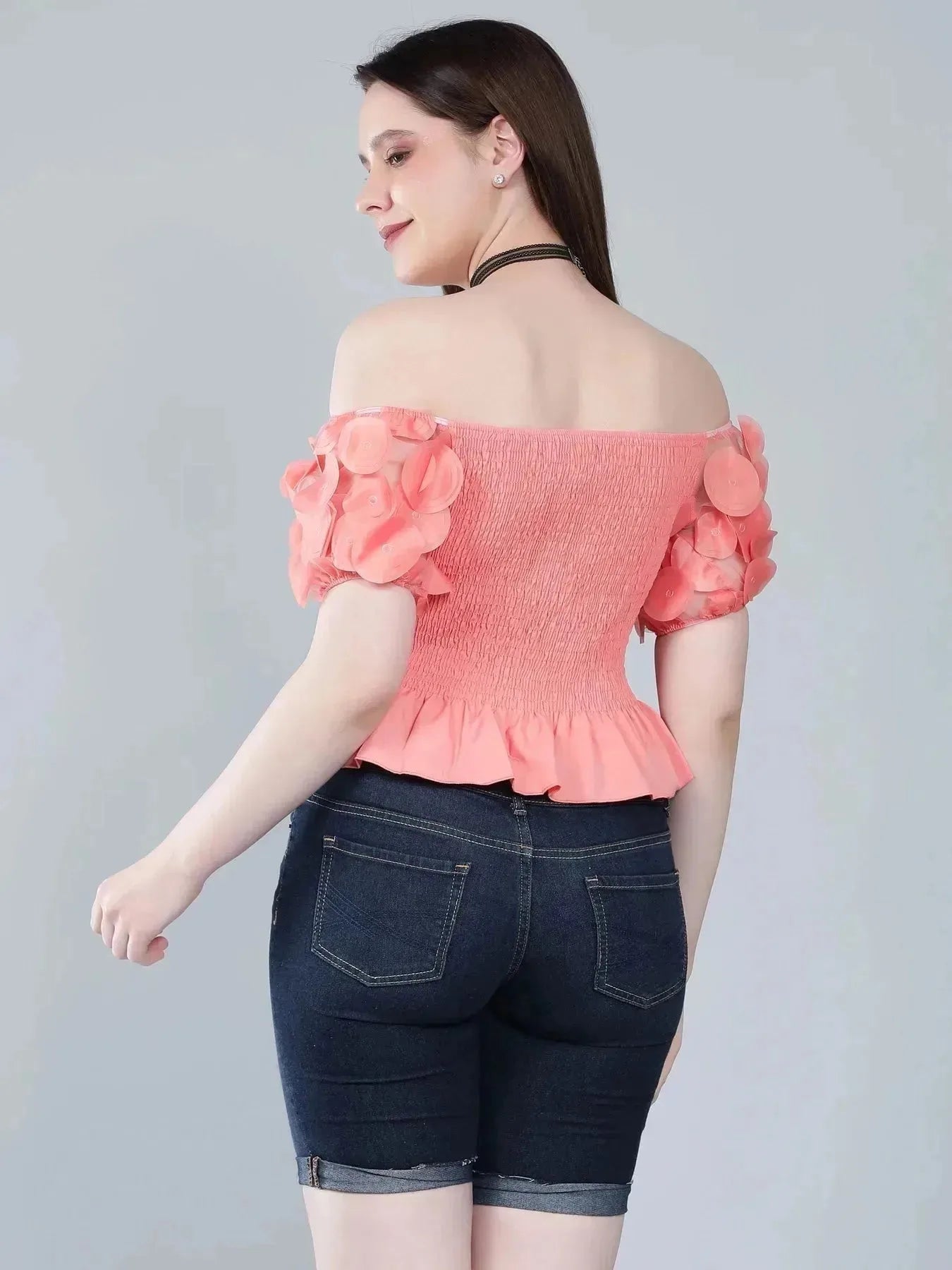 Puff Sleeve Bodycon Top