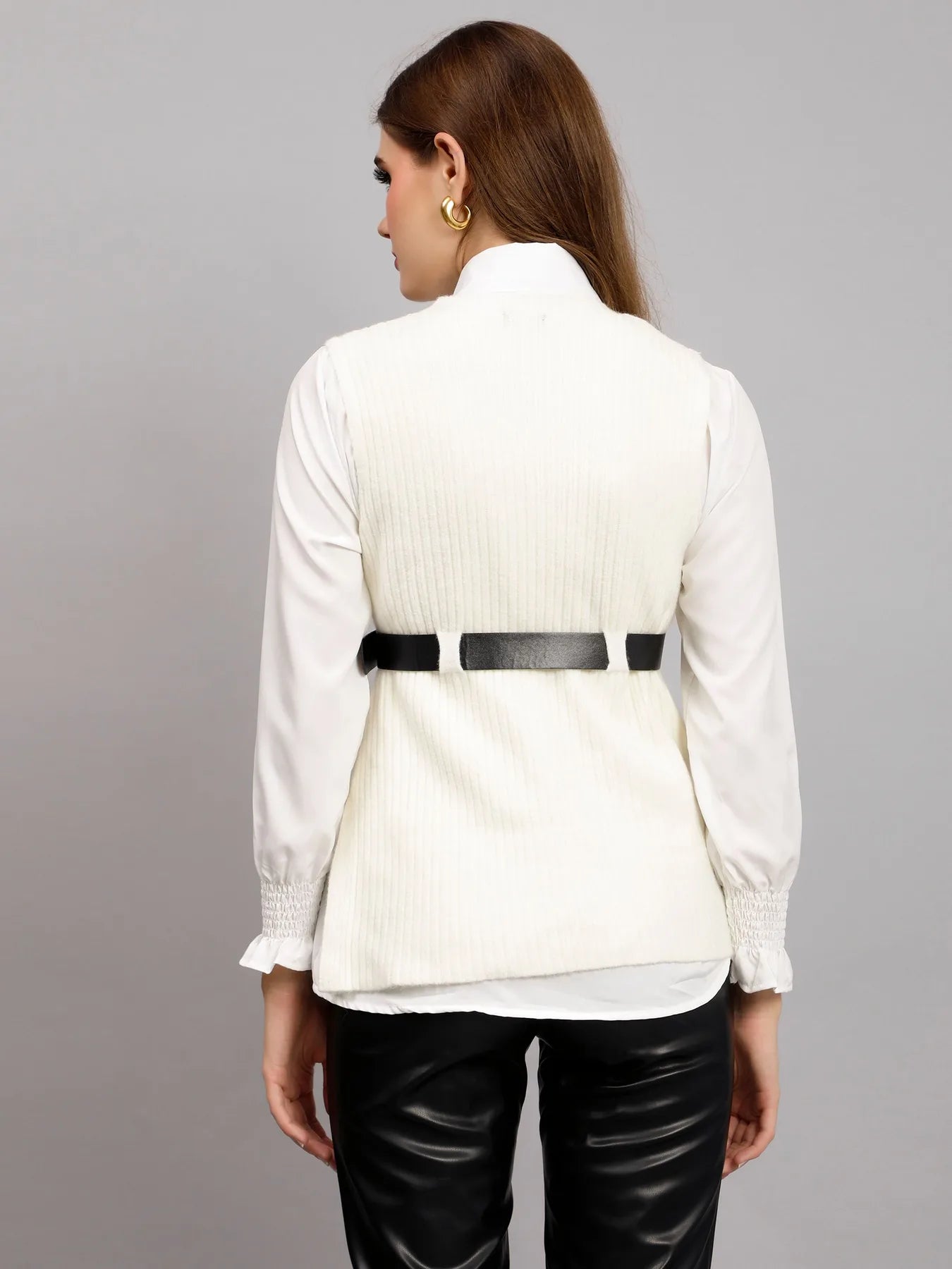 Knitted Winter Vest and Shirt Set