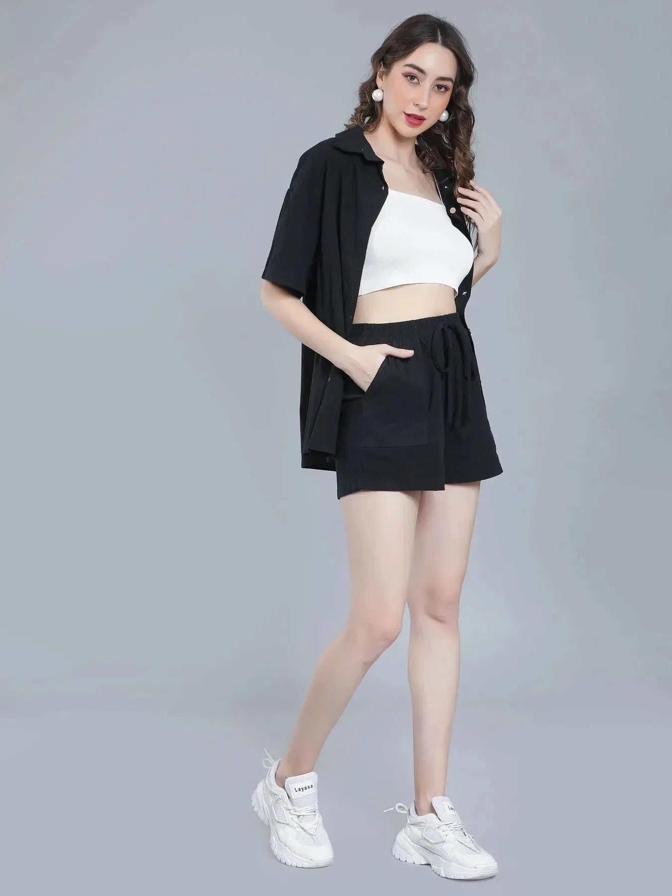 Shirt Shorts Two-Piece Casual Set