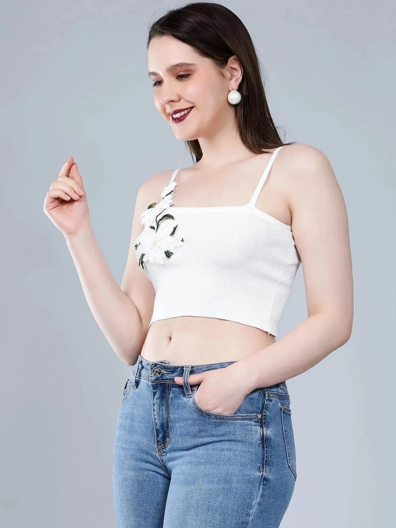 Floral Appliques Cami Top