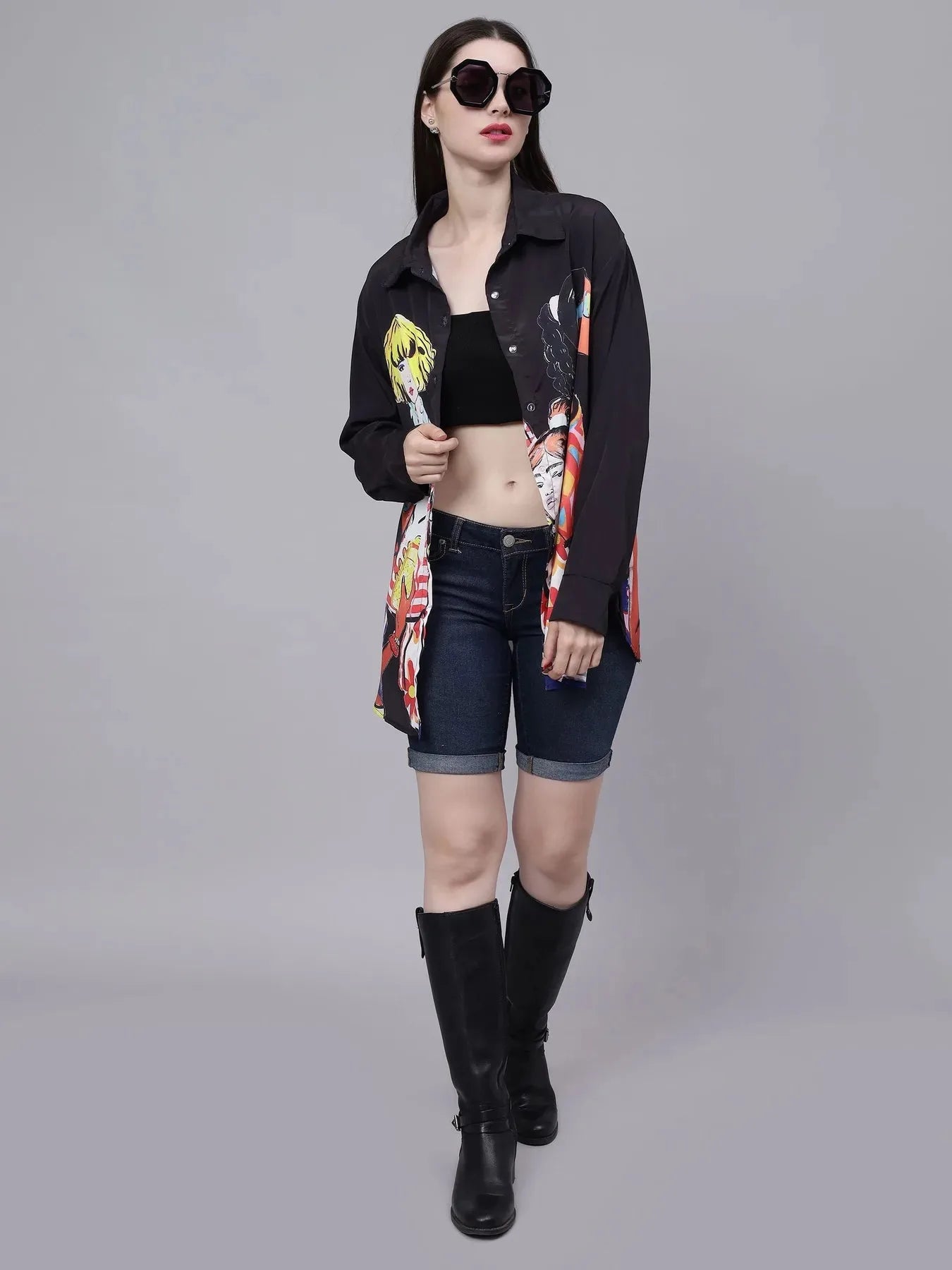Hip-Hop Girls Oversized Shirt