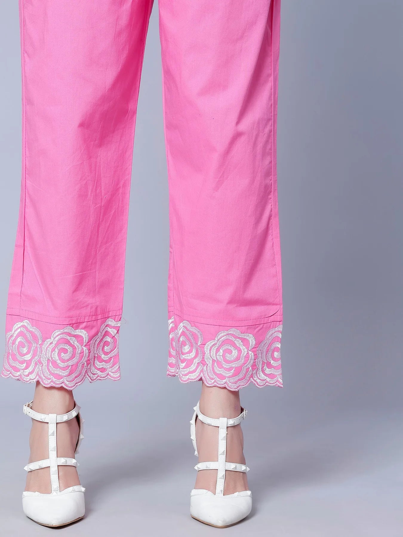 Flower Embroidery Two-Piece Set