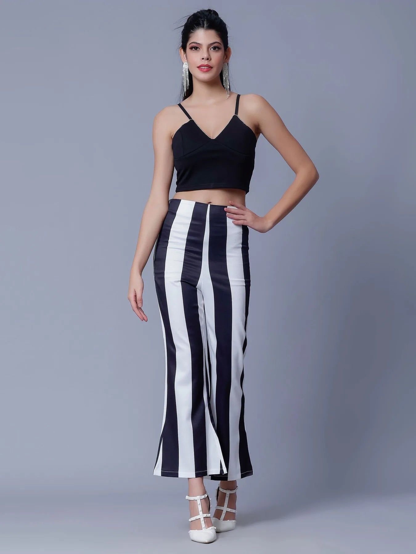 Strappy Rhinestone Detail Two Piece Set
