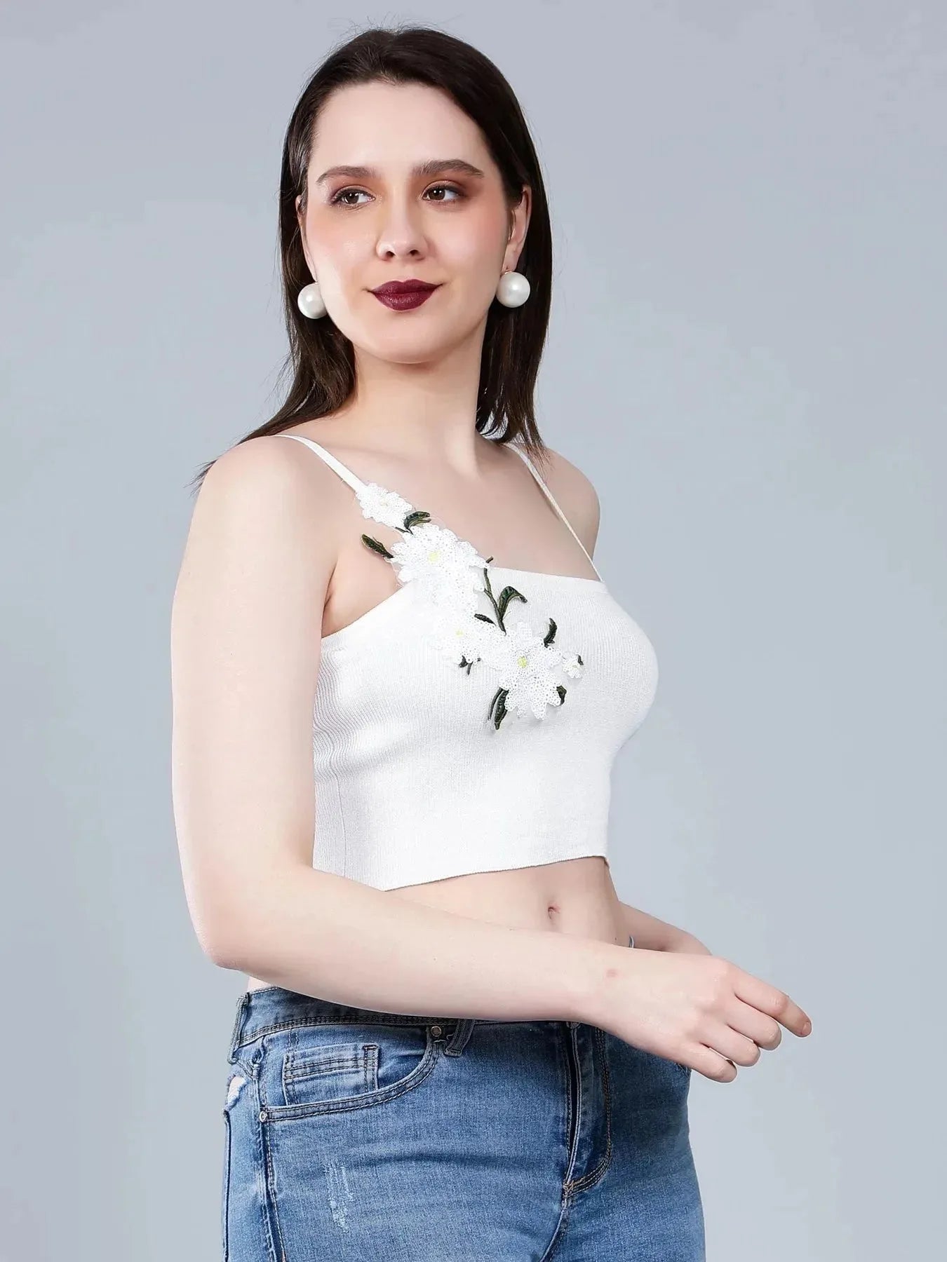 Floral Appliques Cami Top