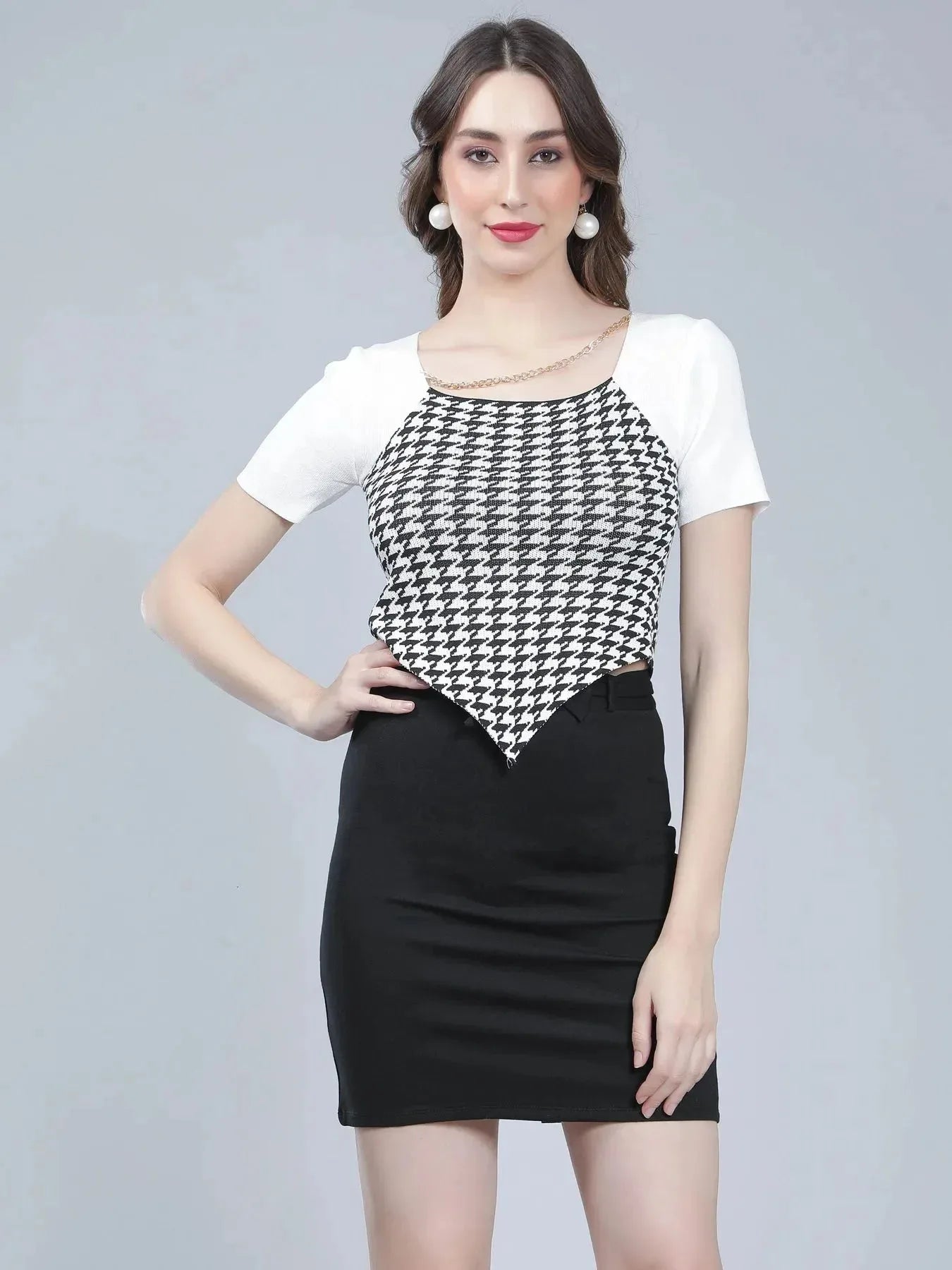 Herringbone Knitted Top