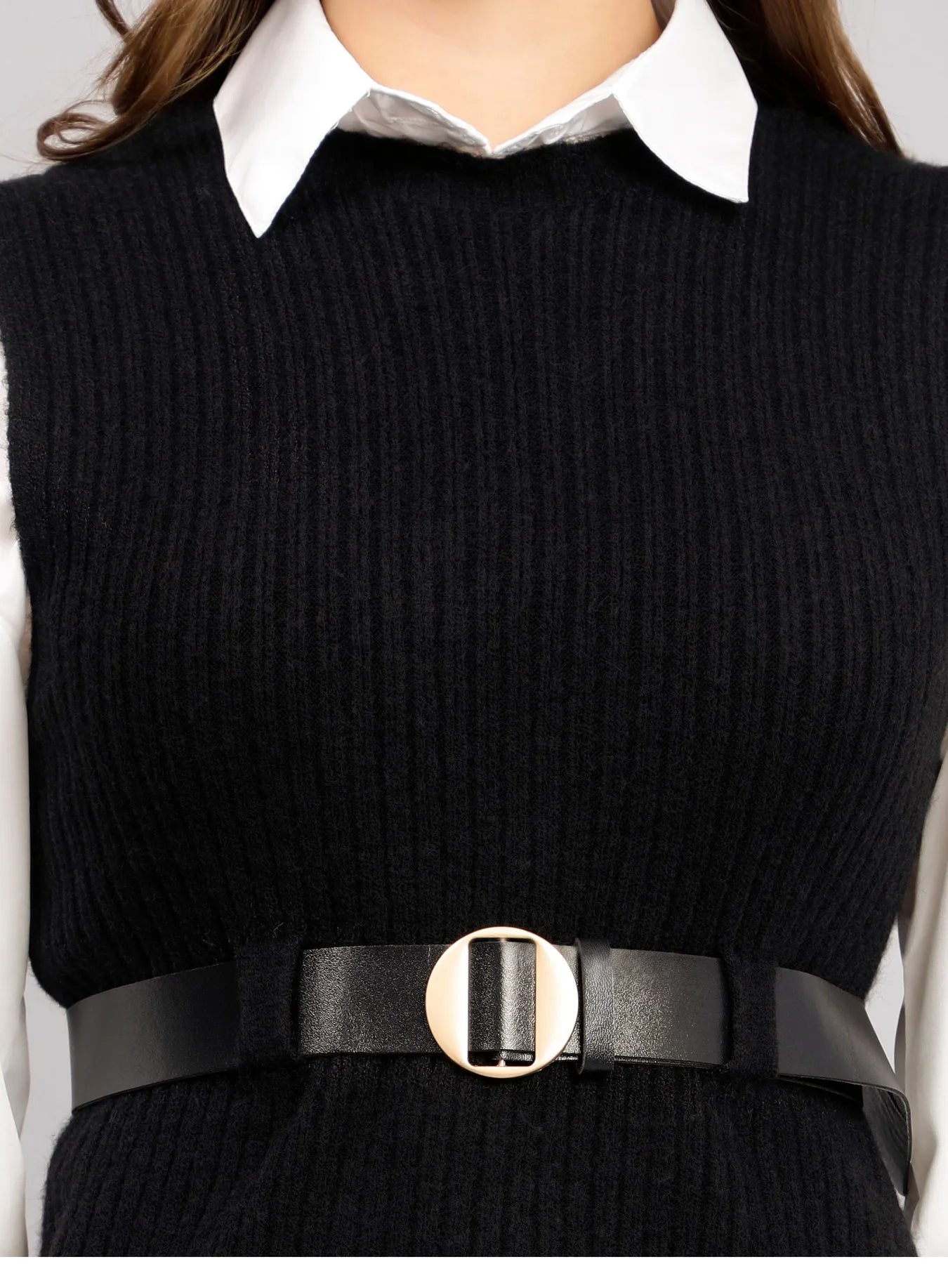 Knitted Winter Vest and Shirt Set