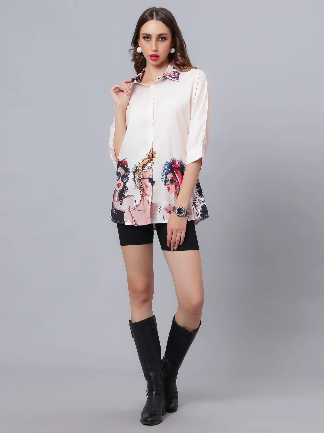 Fashionable Girls Printed Shirt