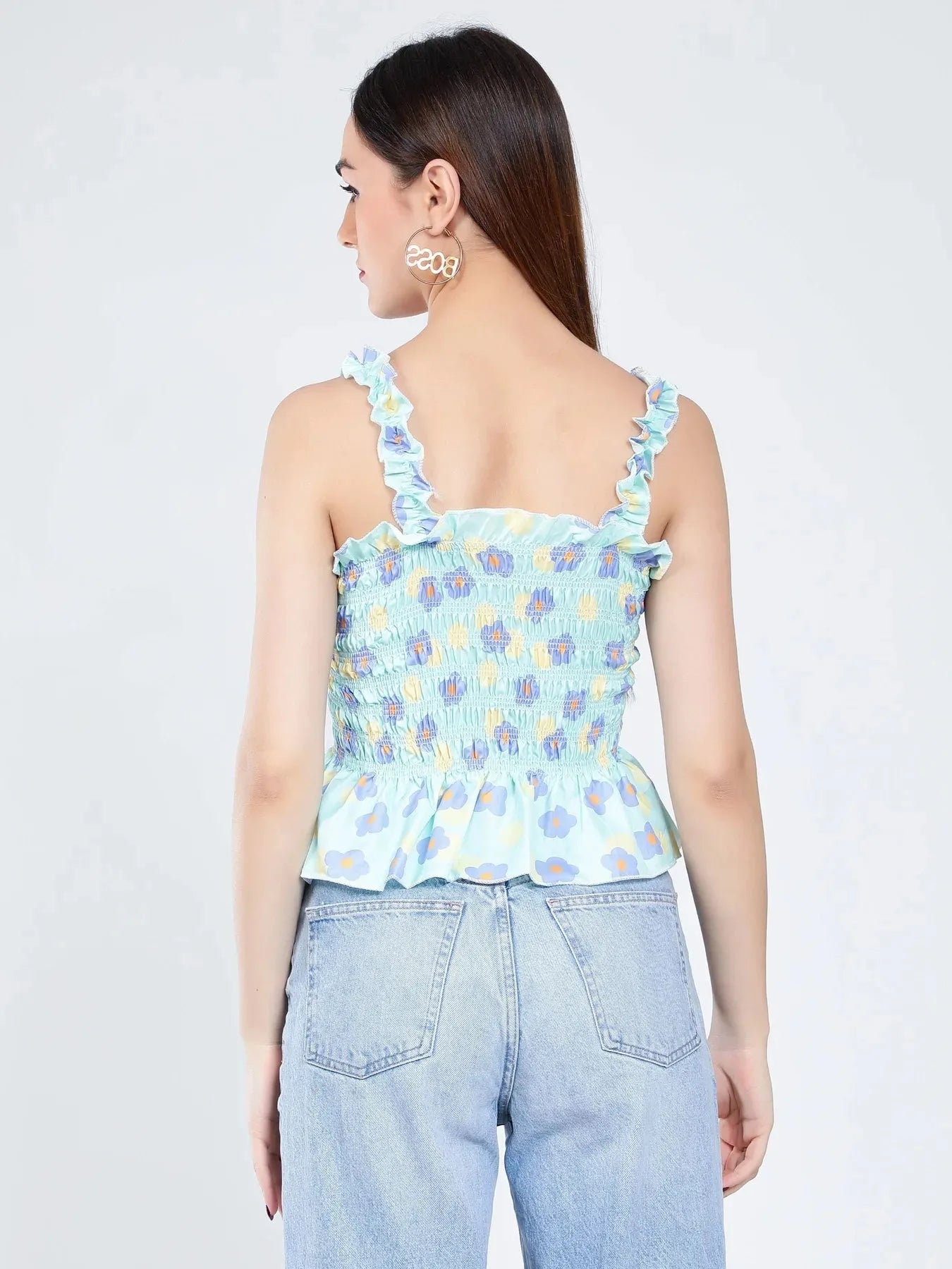 Floral Smocking Top