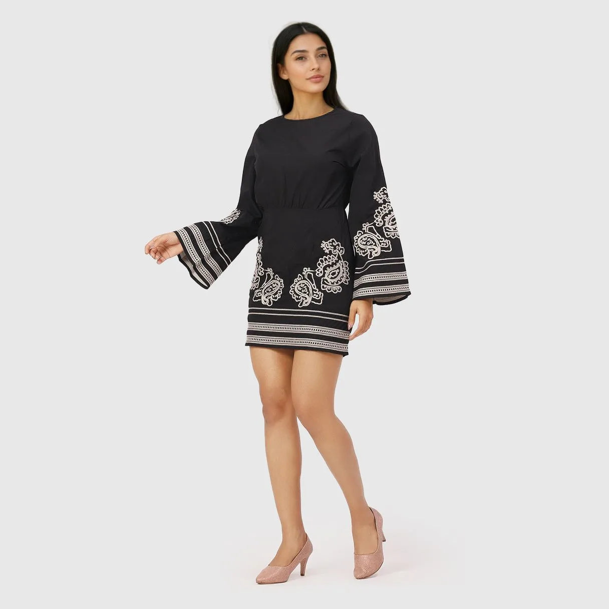 Embroidered Short Dress