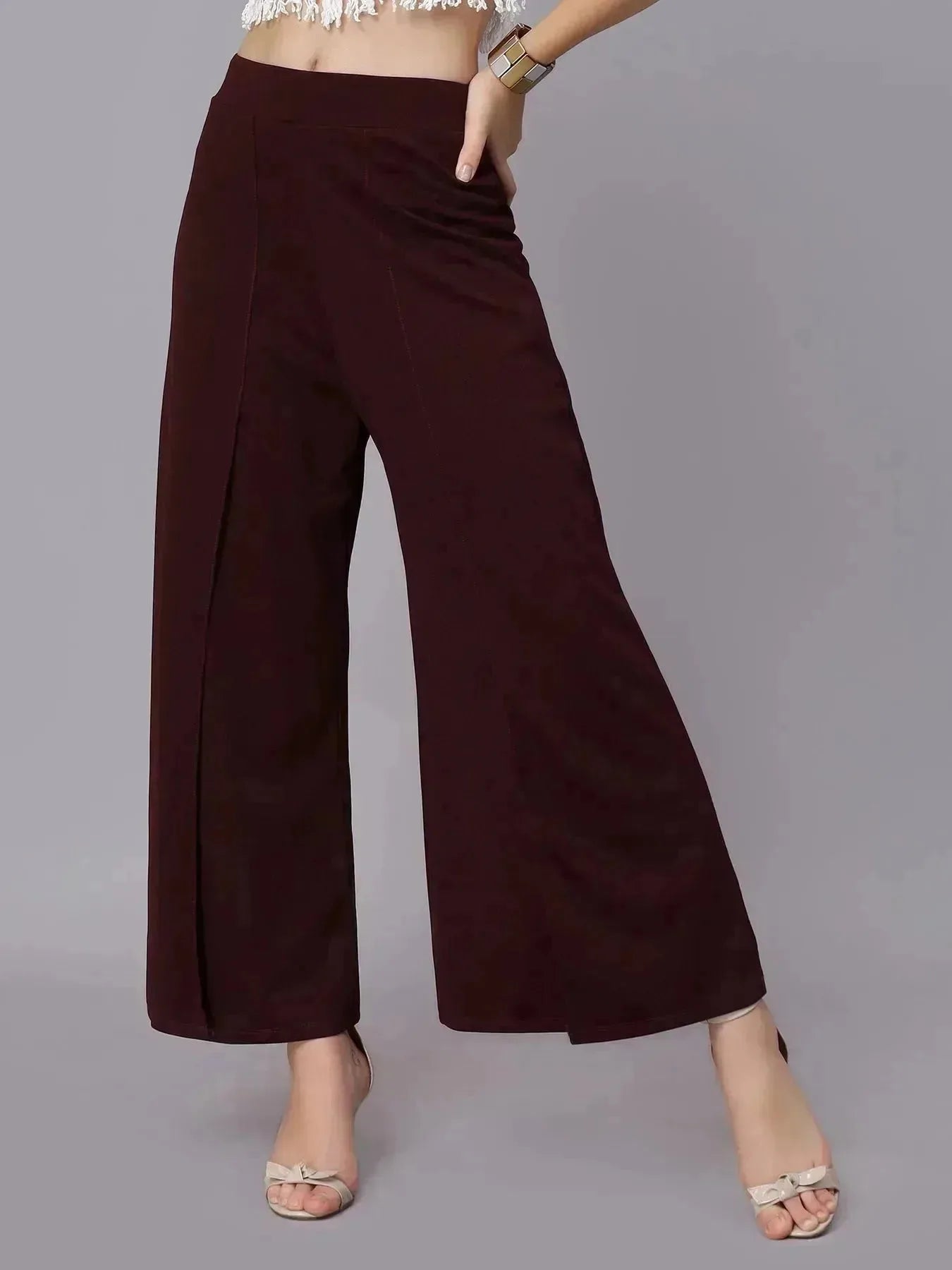 Front Overlap Slit Pants