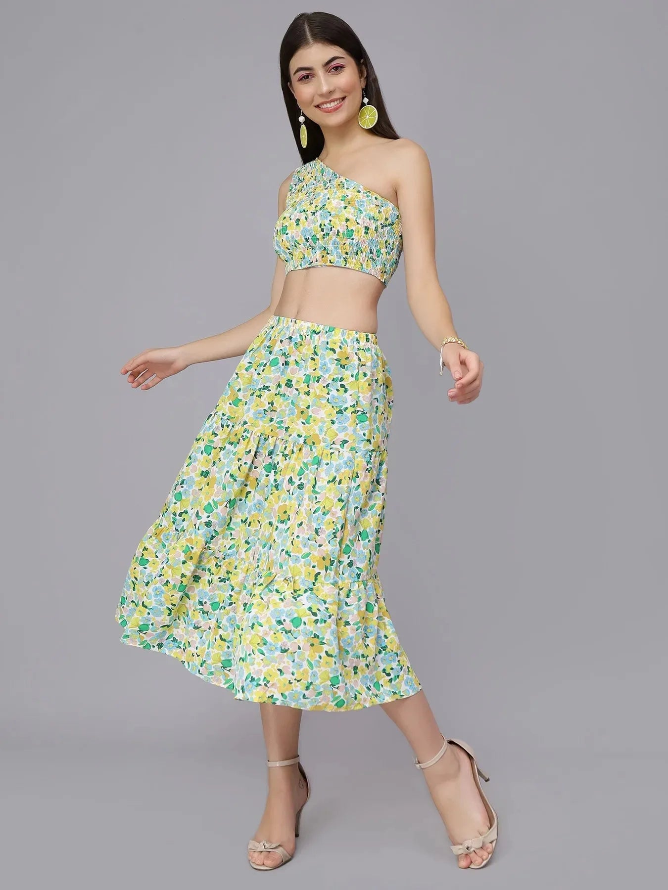 Spring Floral Two Piece Set