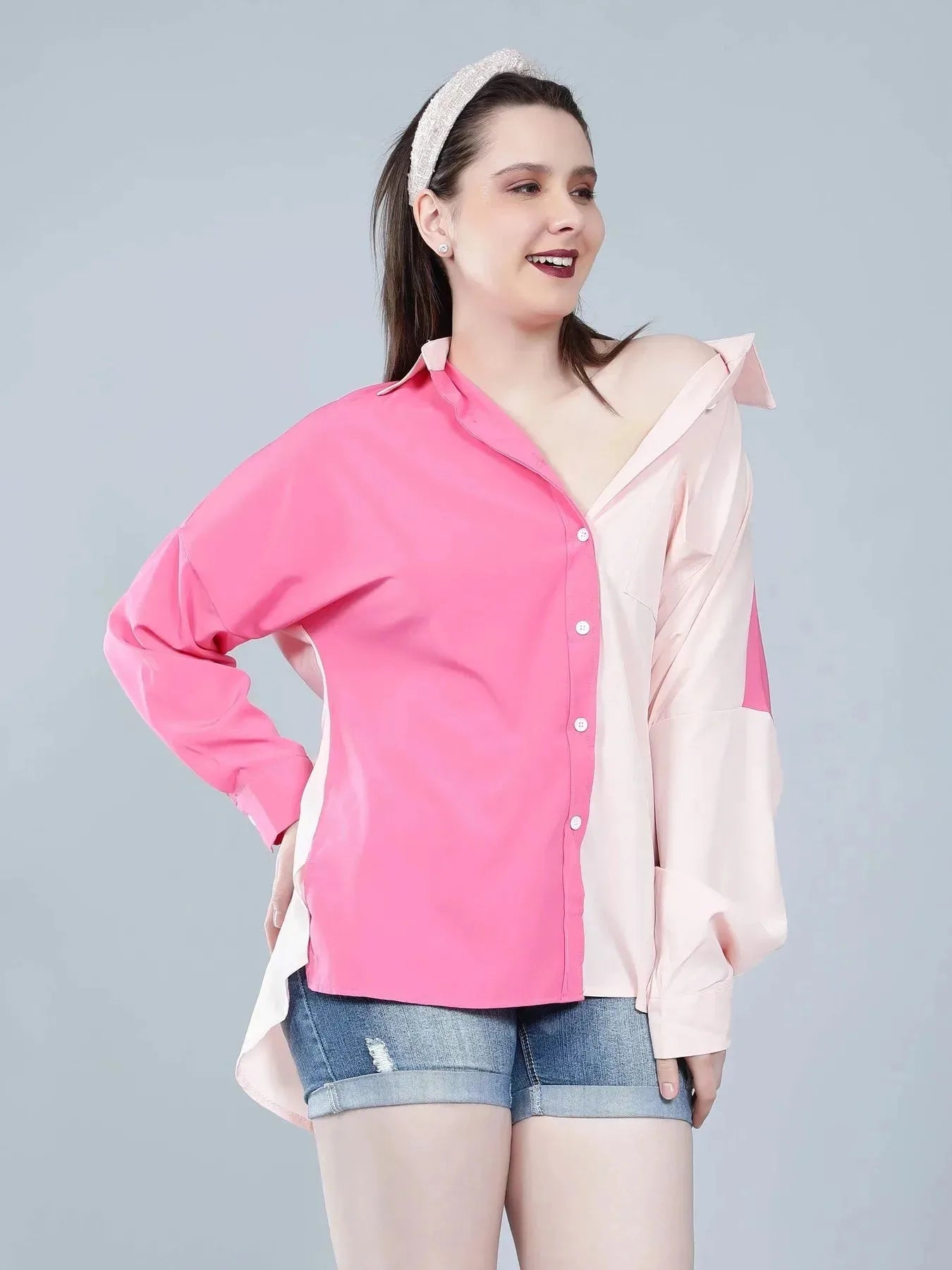 Colorblock Drop Shoulder Shirt
