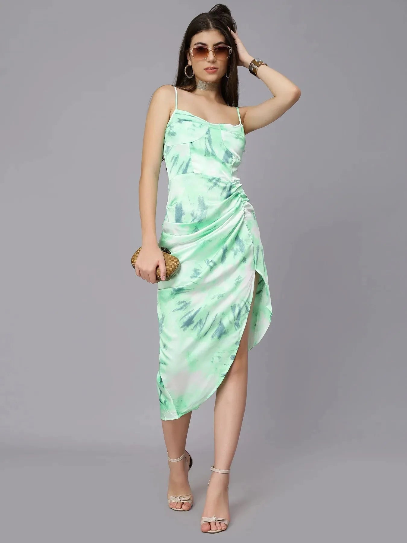 Sexy Marble Spaghetti Dress