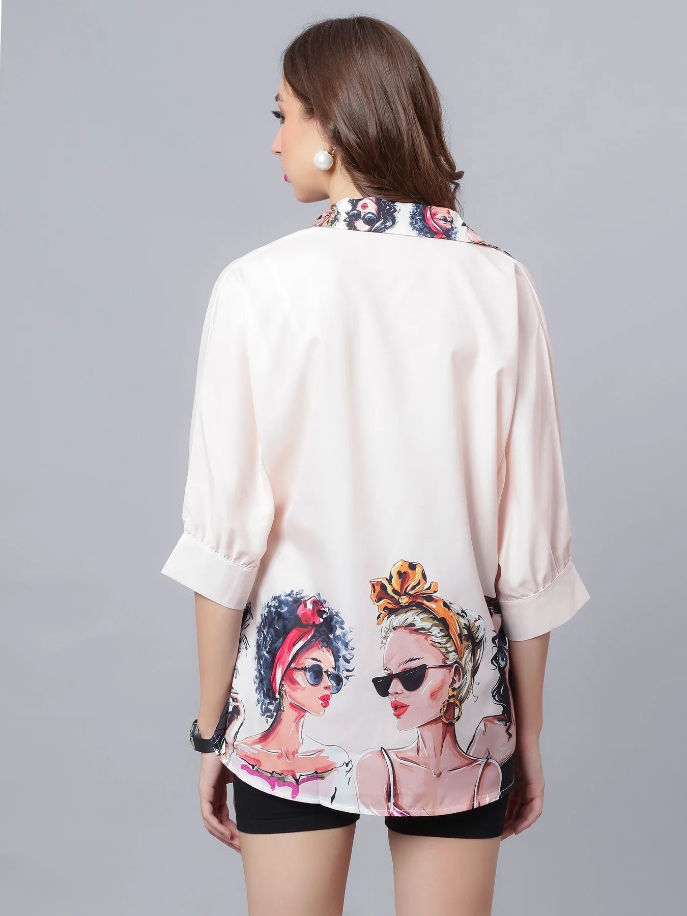 Fashionable Girls Printed Shirt