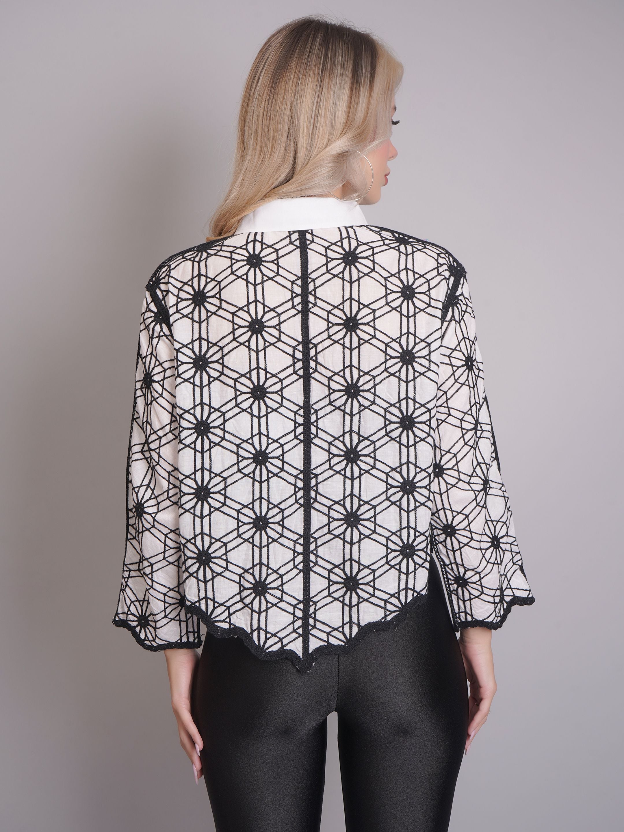 Chain Stitch Embroidered Shirt