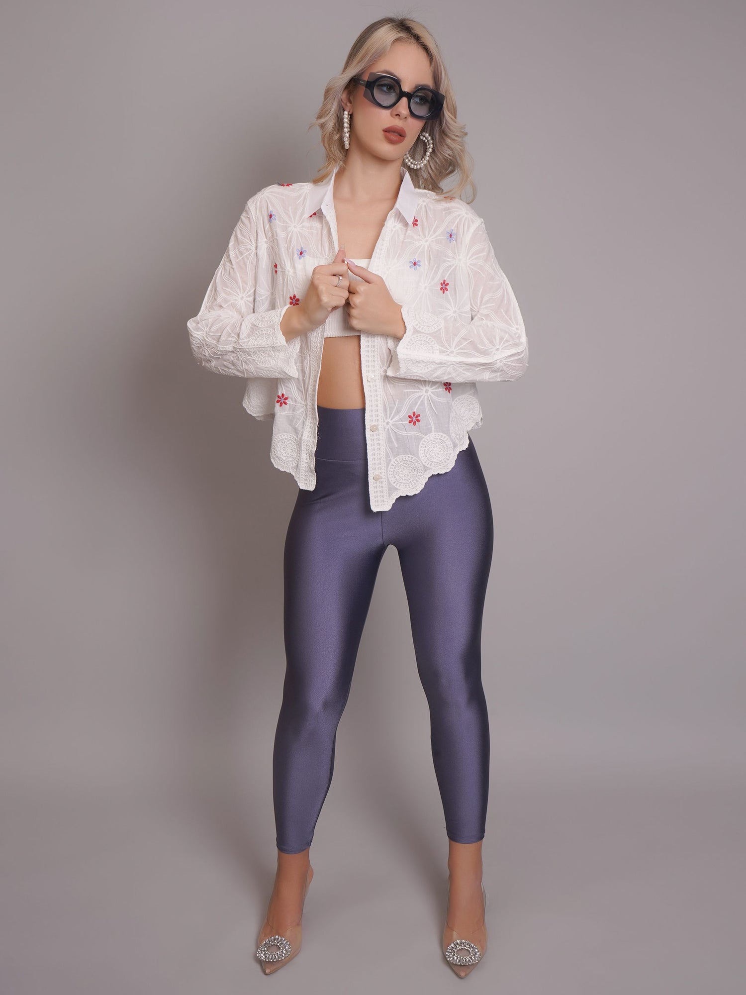 Chain Stitch Embroidered Shirt