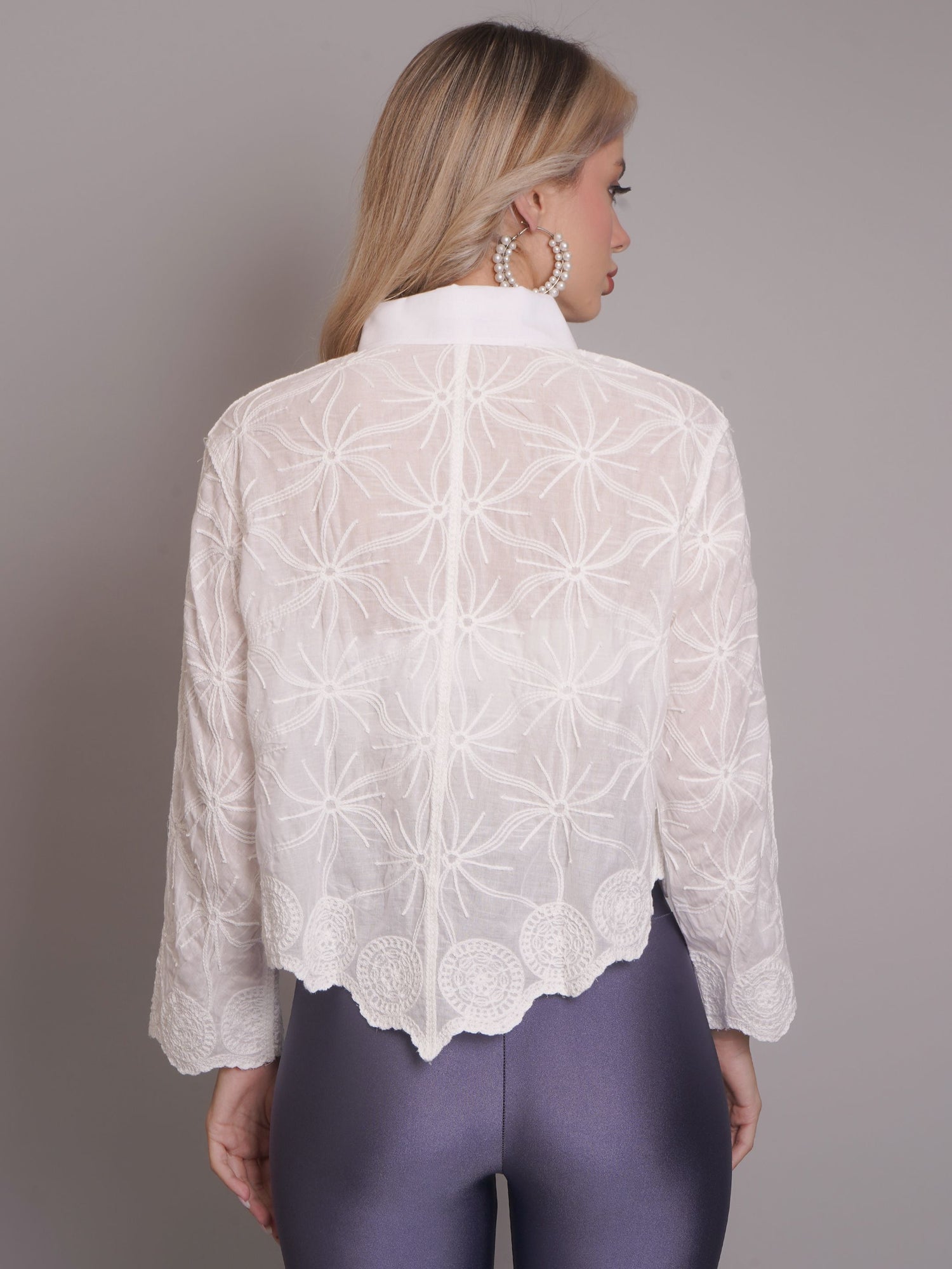 Chain Stitch Embroidered Shirt