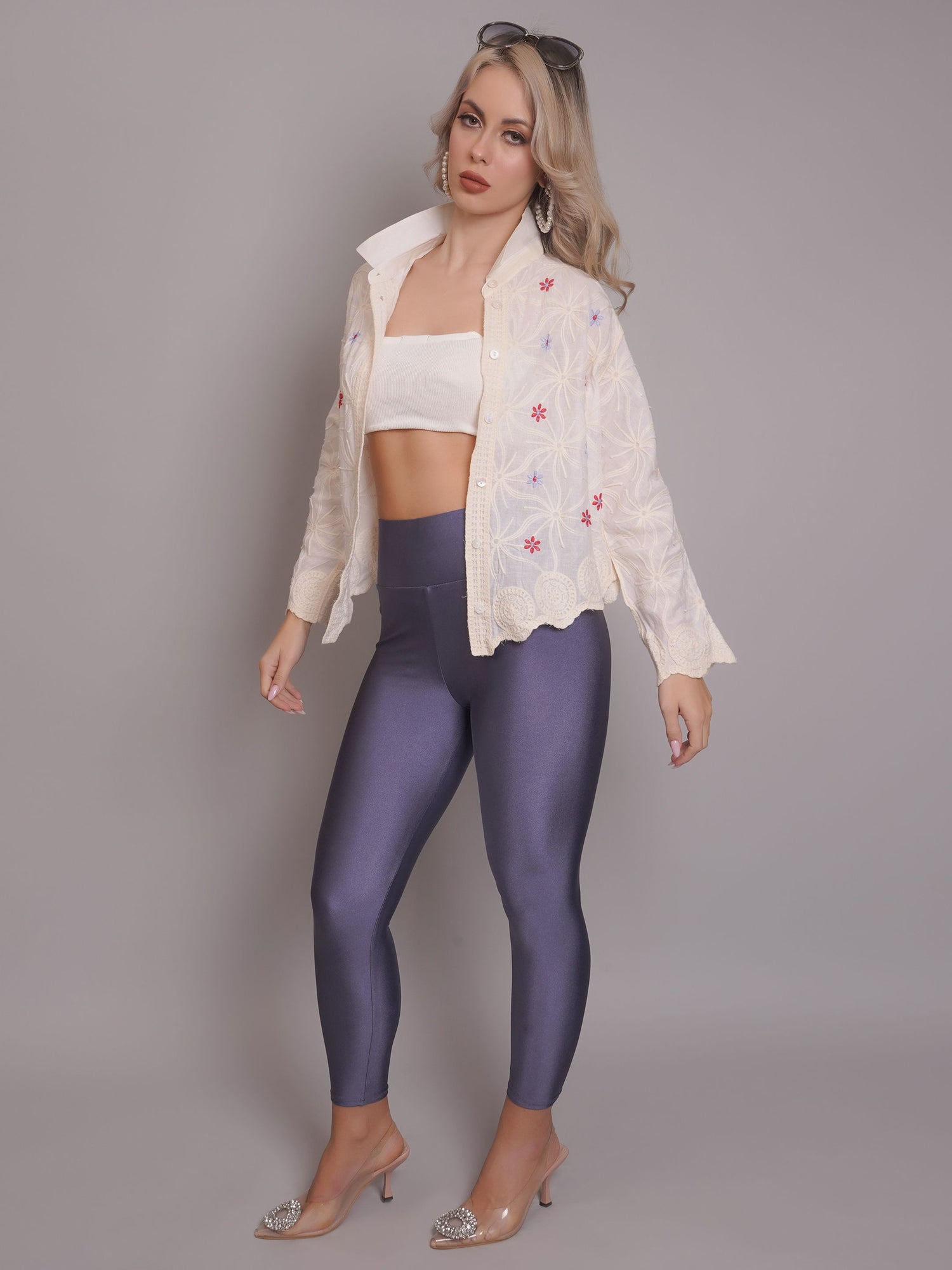 Chain Stitch Embroidered Shirt