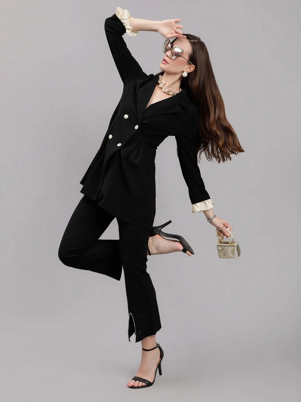 Long Blazer and Pant Set