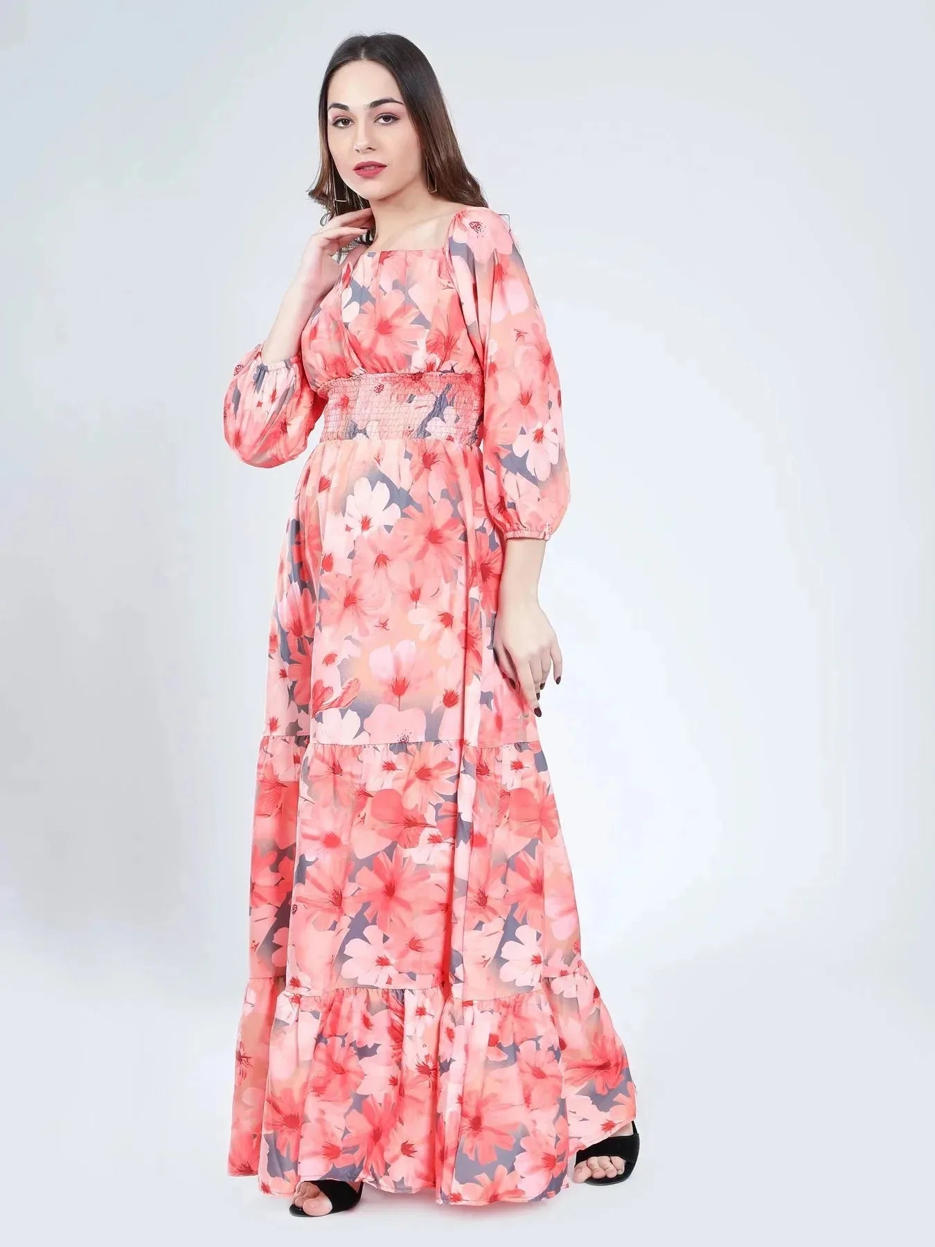 Floral Tier Maxi Dress