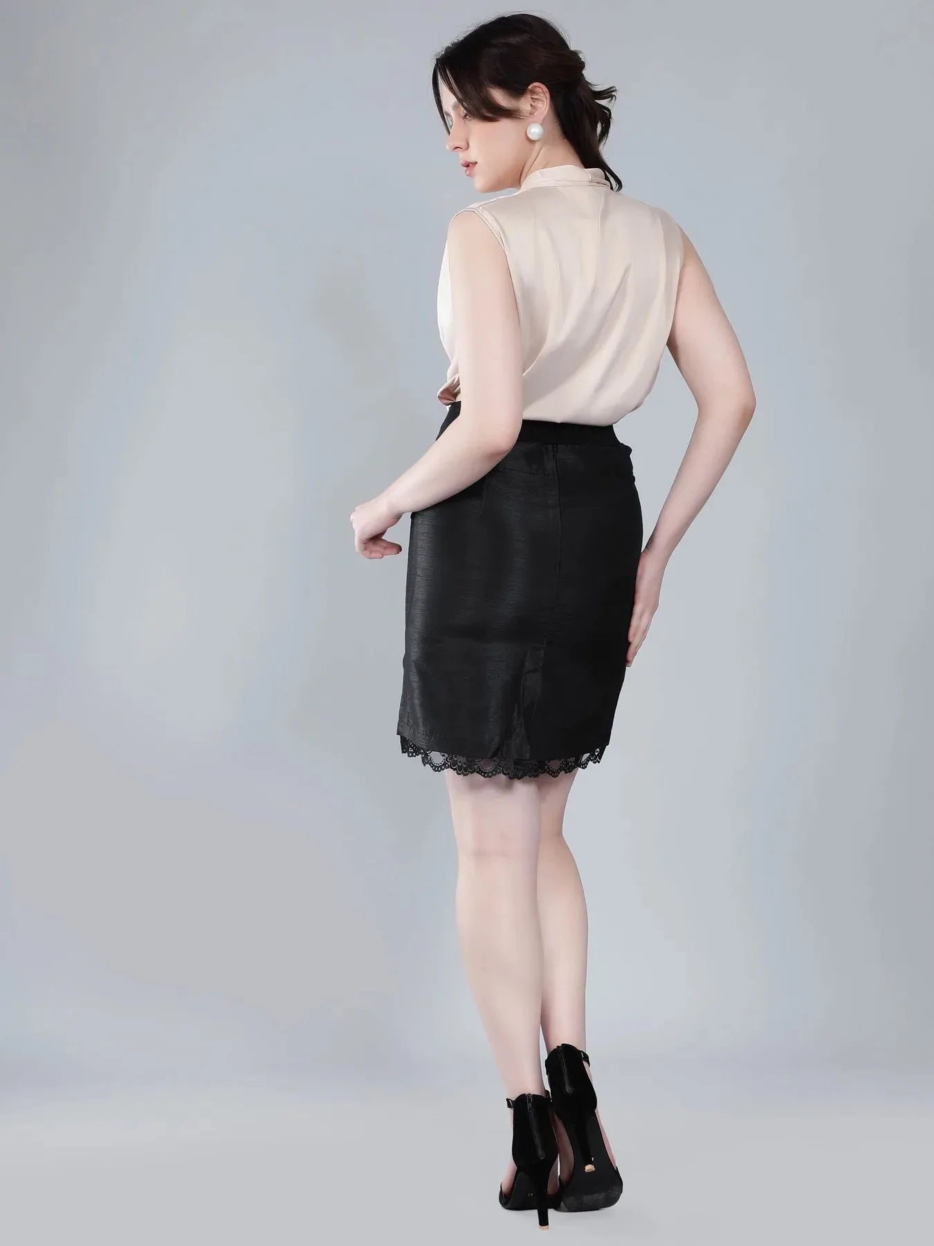 Wrap Front Sleeveless Blouse