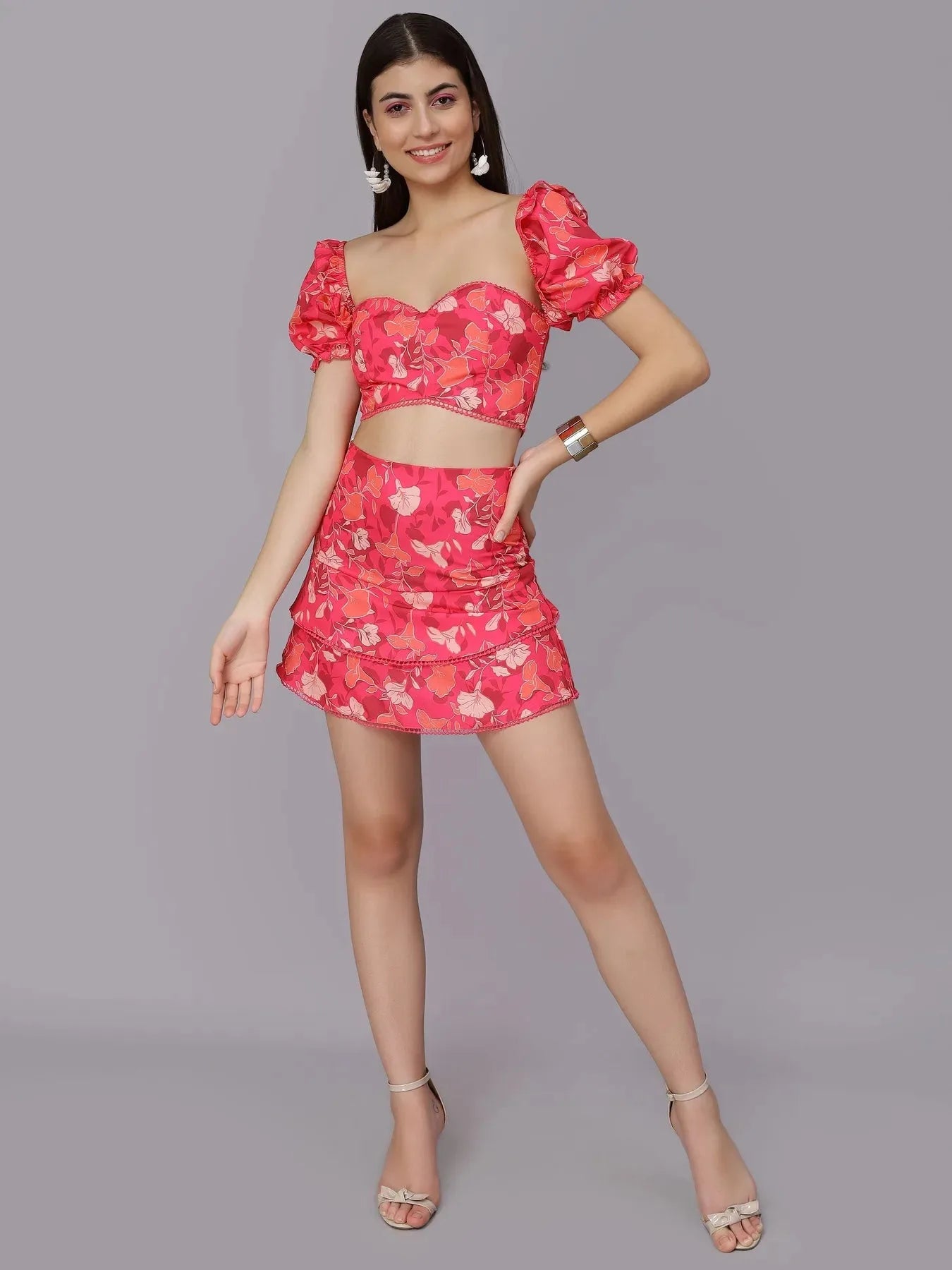 Pom Pom Ruffle Two Piece Set