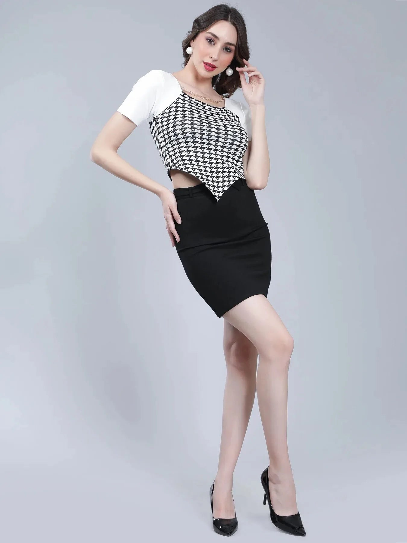 Belted Short Skirt