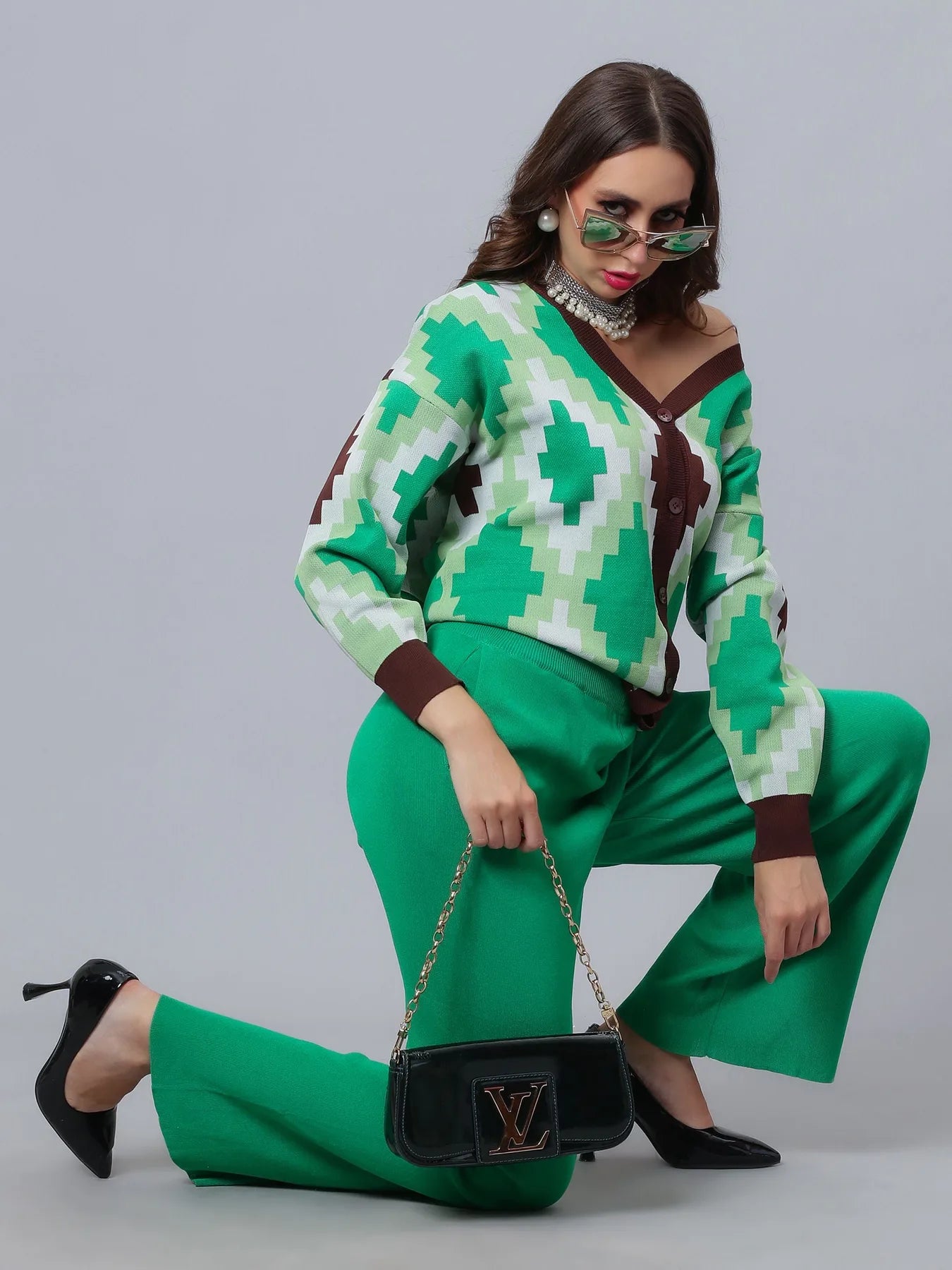 Knitted Cardigan Pant Two-Piece Set