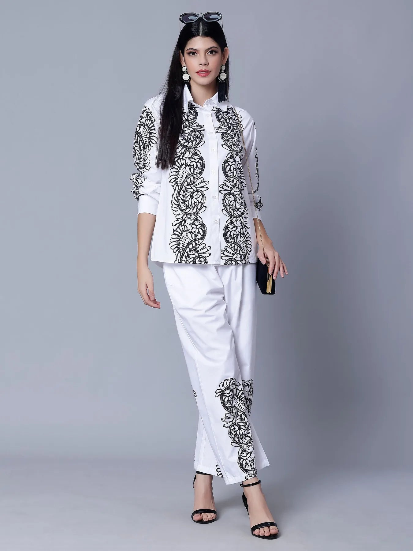 Elegant Printed Two-Piece Set