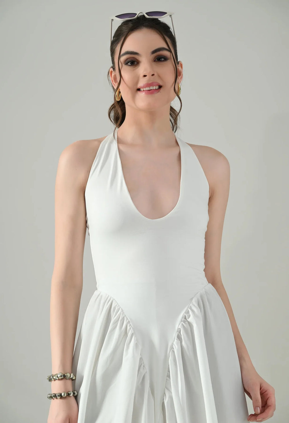 Graceful Halo Midi Dress