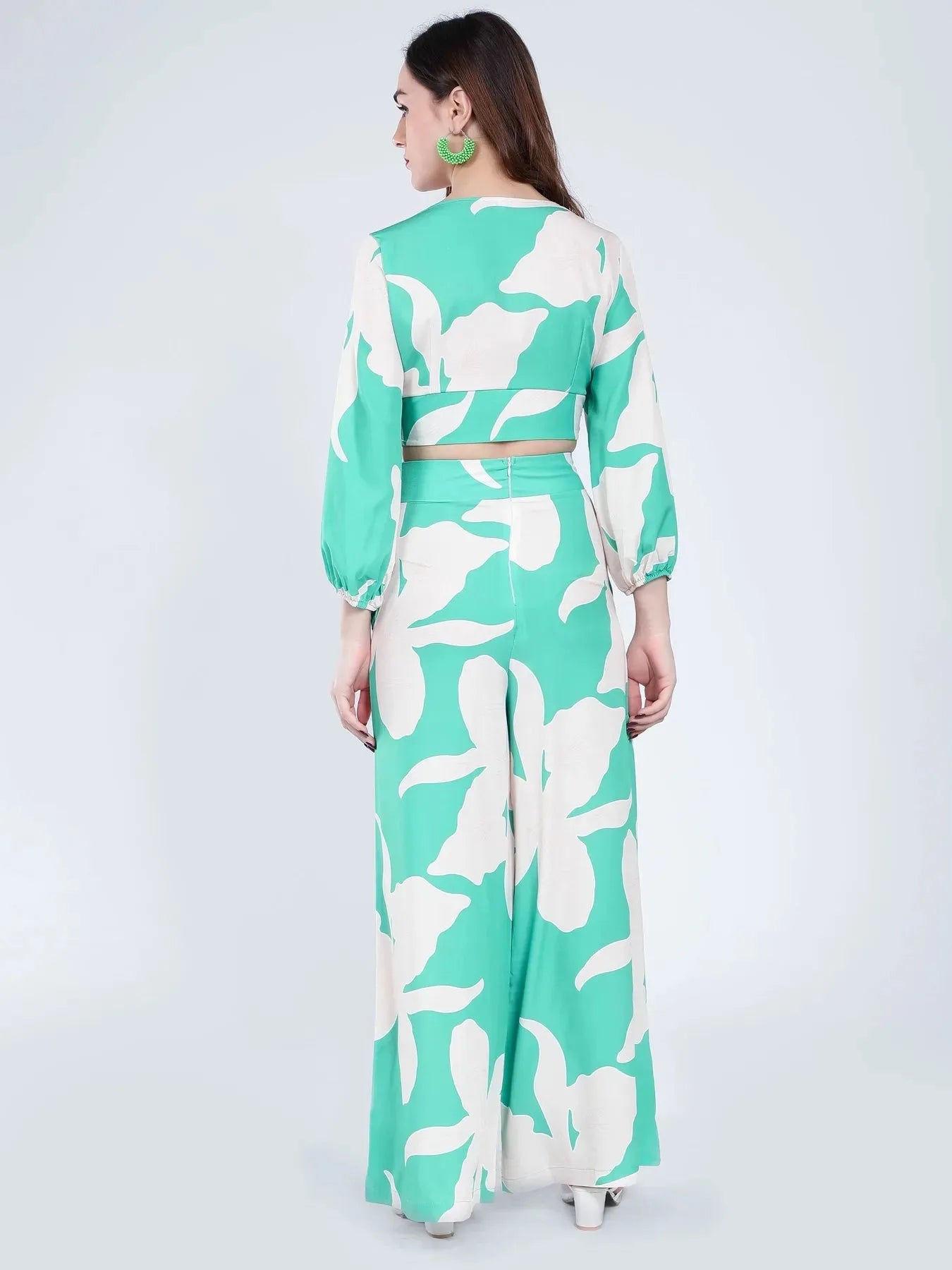 Belted Floral Two-Piece Set