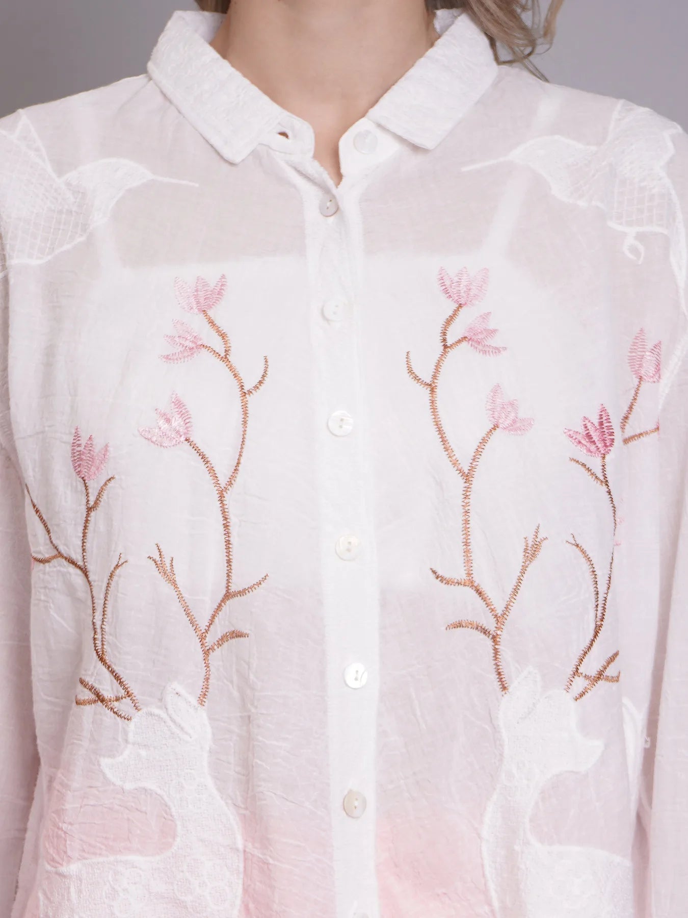Deer Embroidered Shirt