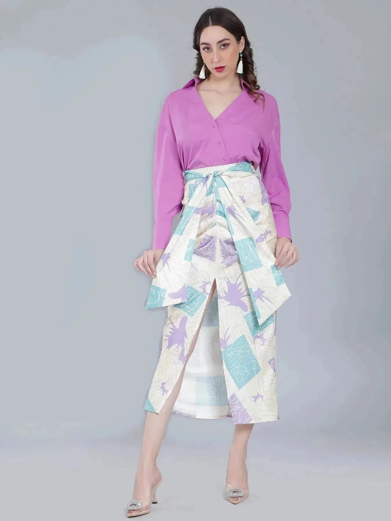 Scribble Printed Two-Piece Set