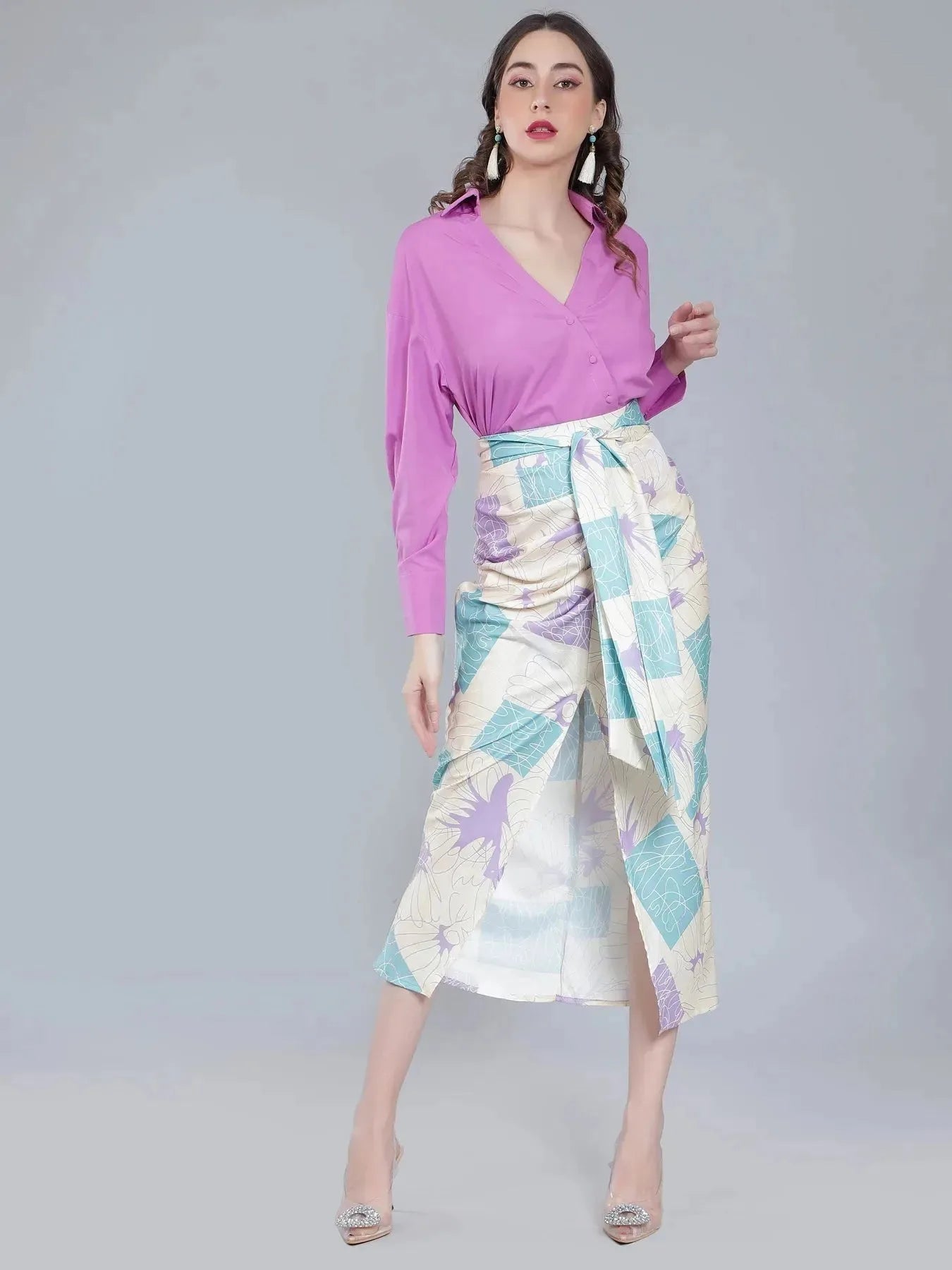 Scribble Printed Two-Piece Set