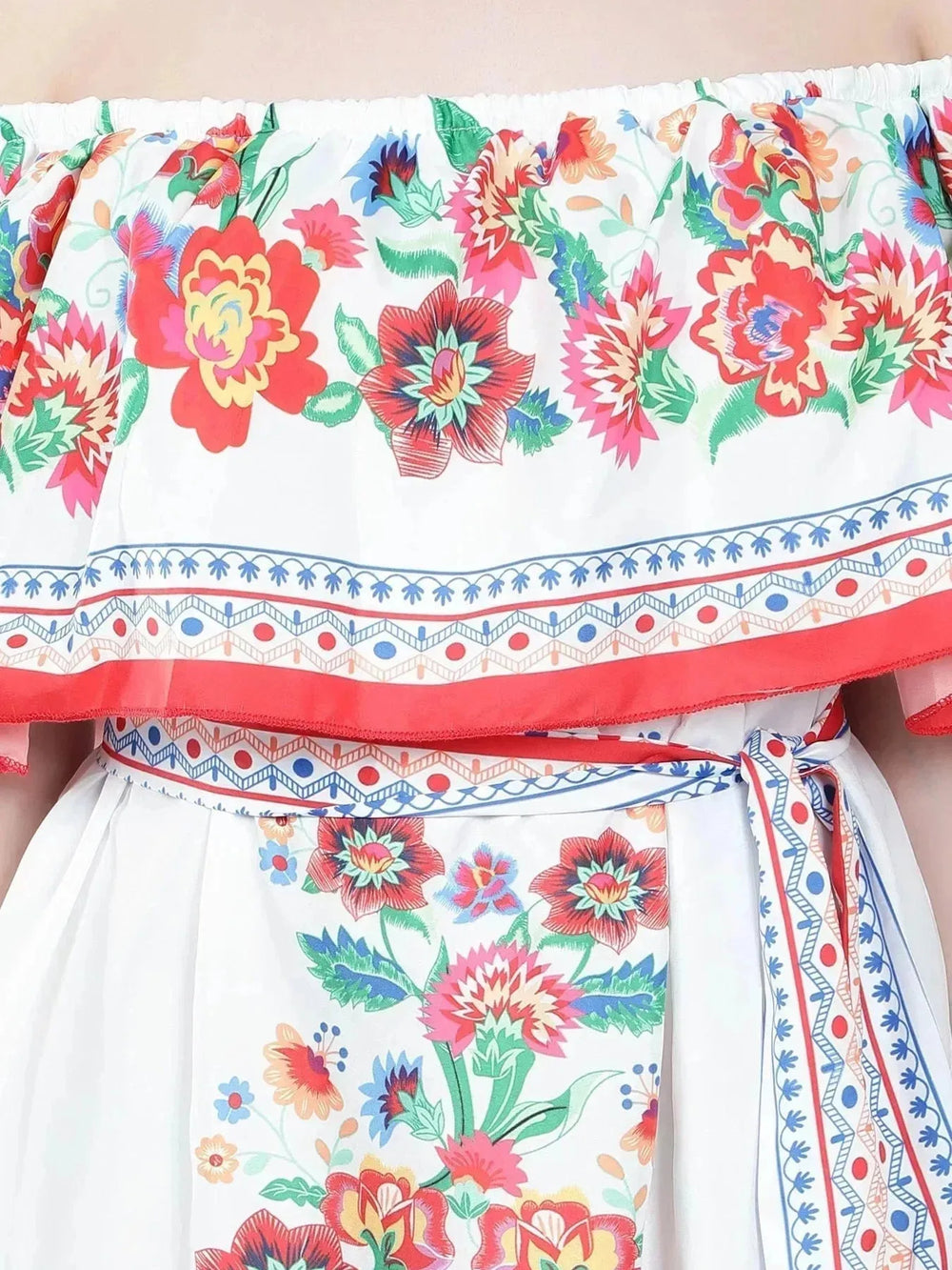 Floral Print Off-Shoulder Maxi Dress