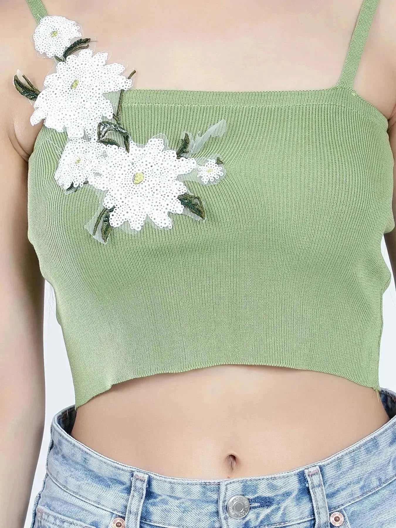 Floral Appliques Cami Top