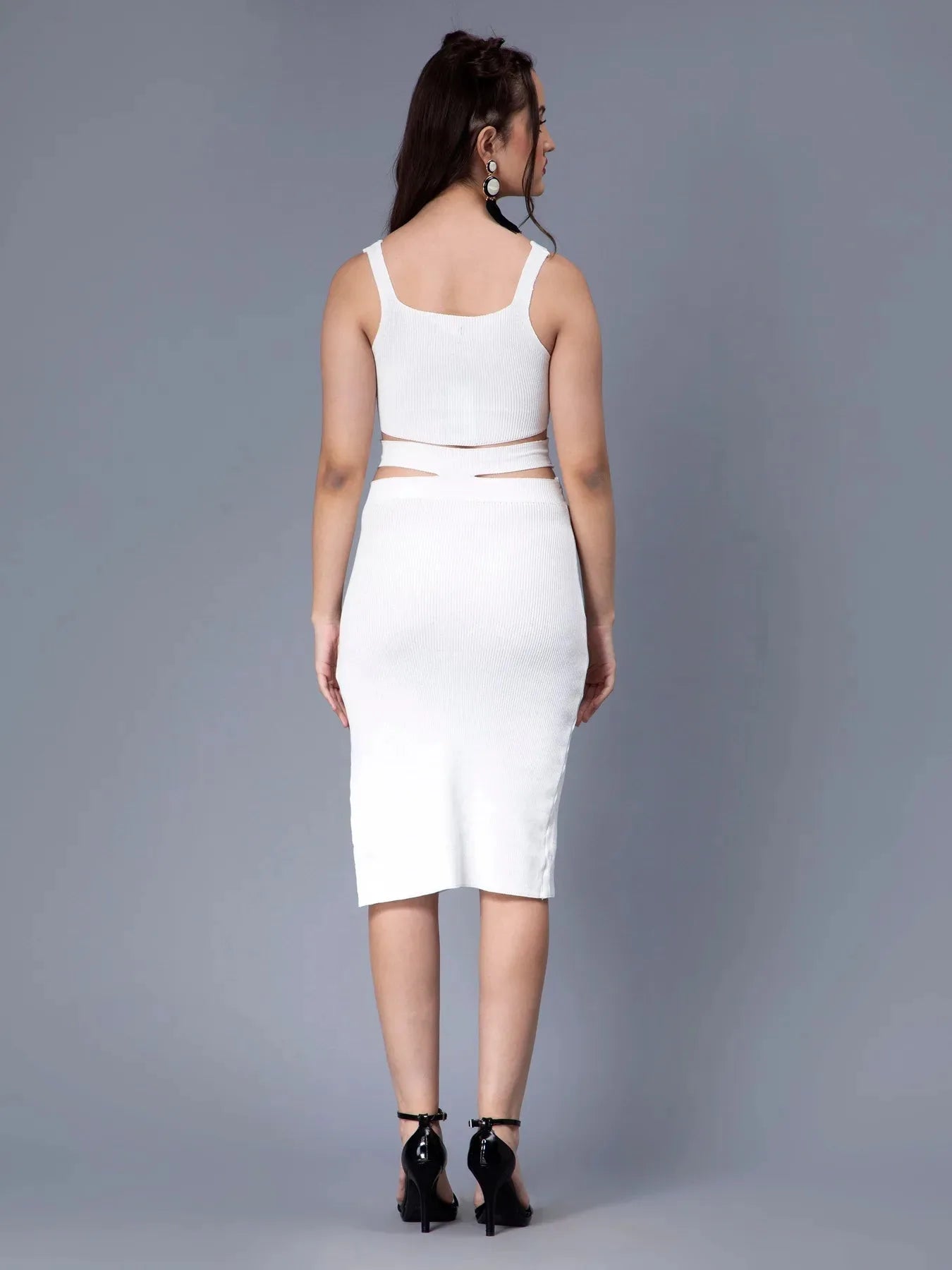 Hollow Cut Out Fitted Knit Dress