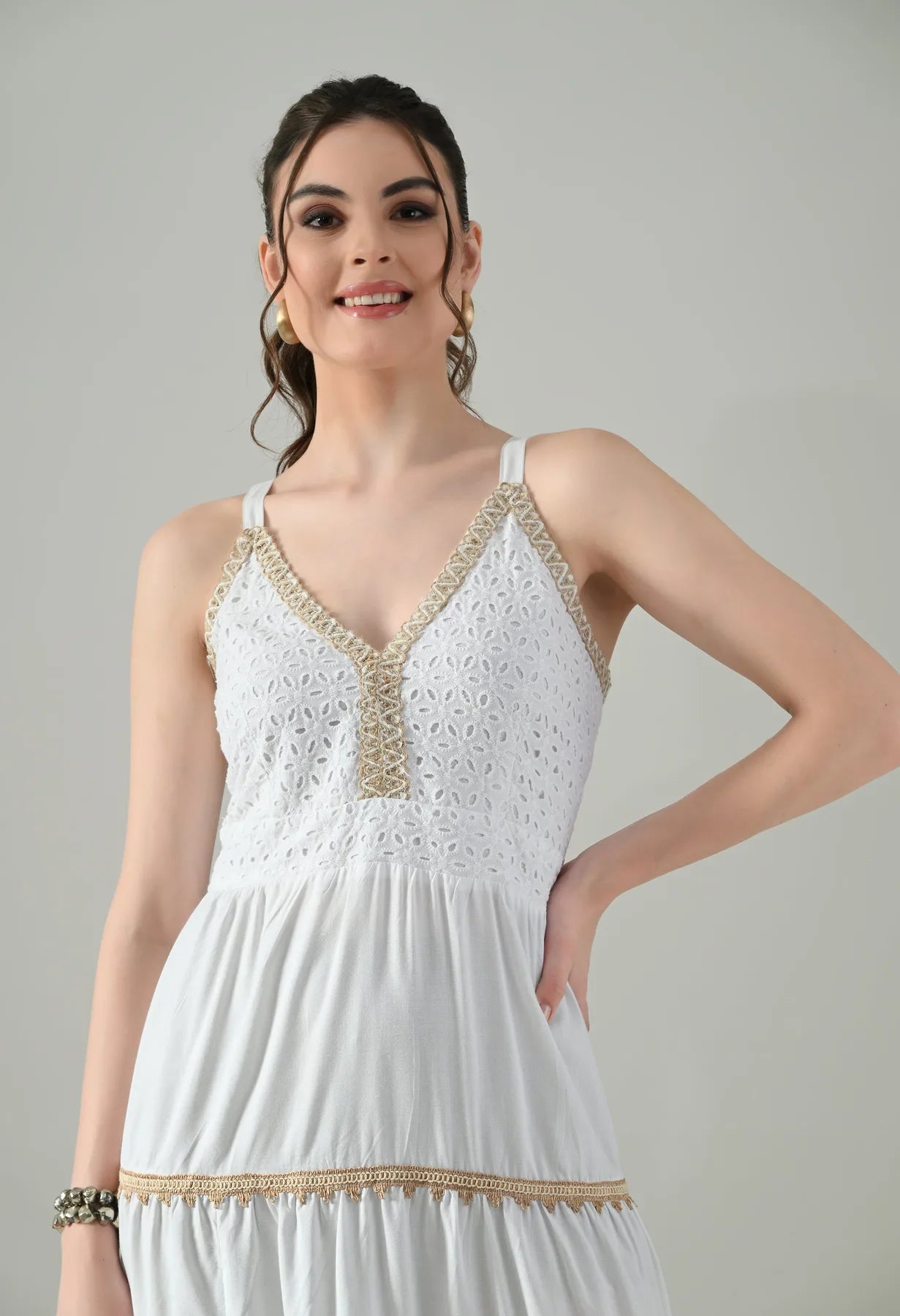 Schiffli Breeze Midi Dress